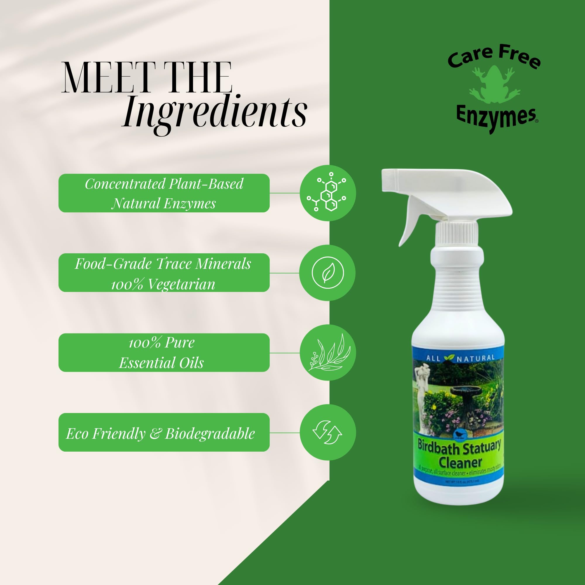 Carefree 98510 - Limpiador para baño de pájaros y acondicionador, 453 ml