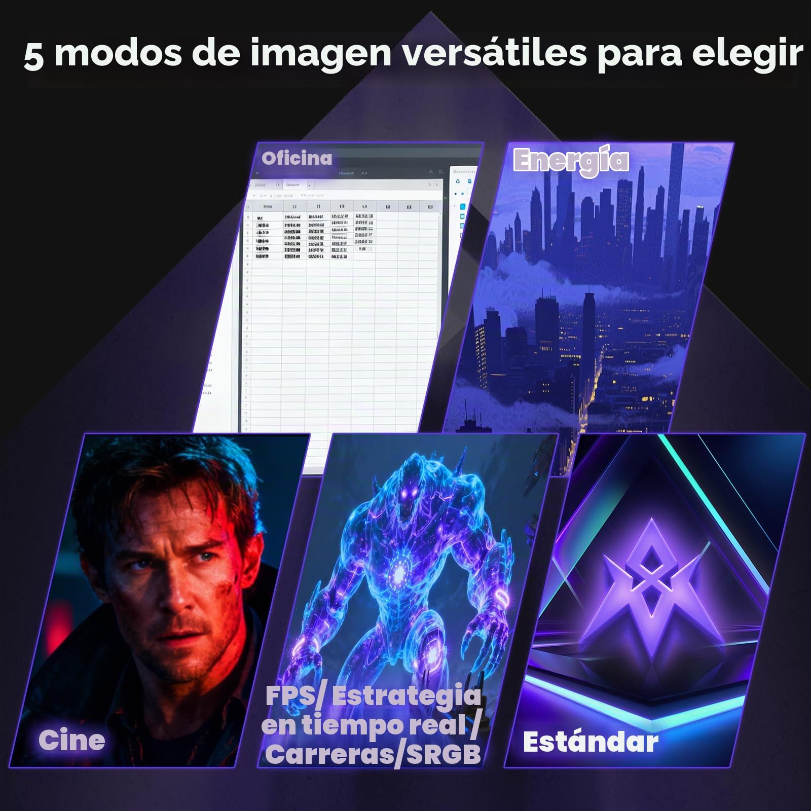 Amzfast Monitor Gaming Curvo 27'' - 240Hz, 1ms MPRT, Adaptive Sync, HDR10, DCI-P3 95%, Anti-Flicker/Glare, Low Blue Light, 1500R, VESA Mount, HDMI 2.0/DisplayPort, mit DP-Kabel, AMZG27C1 Pro