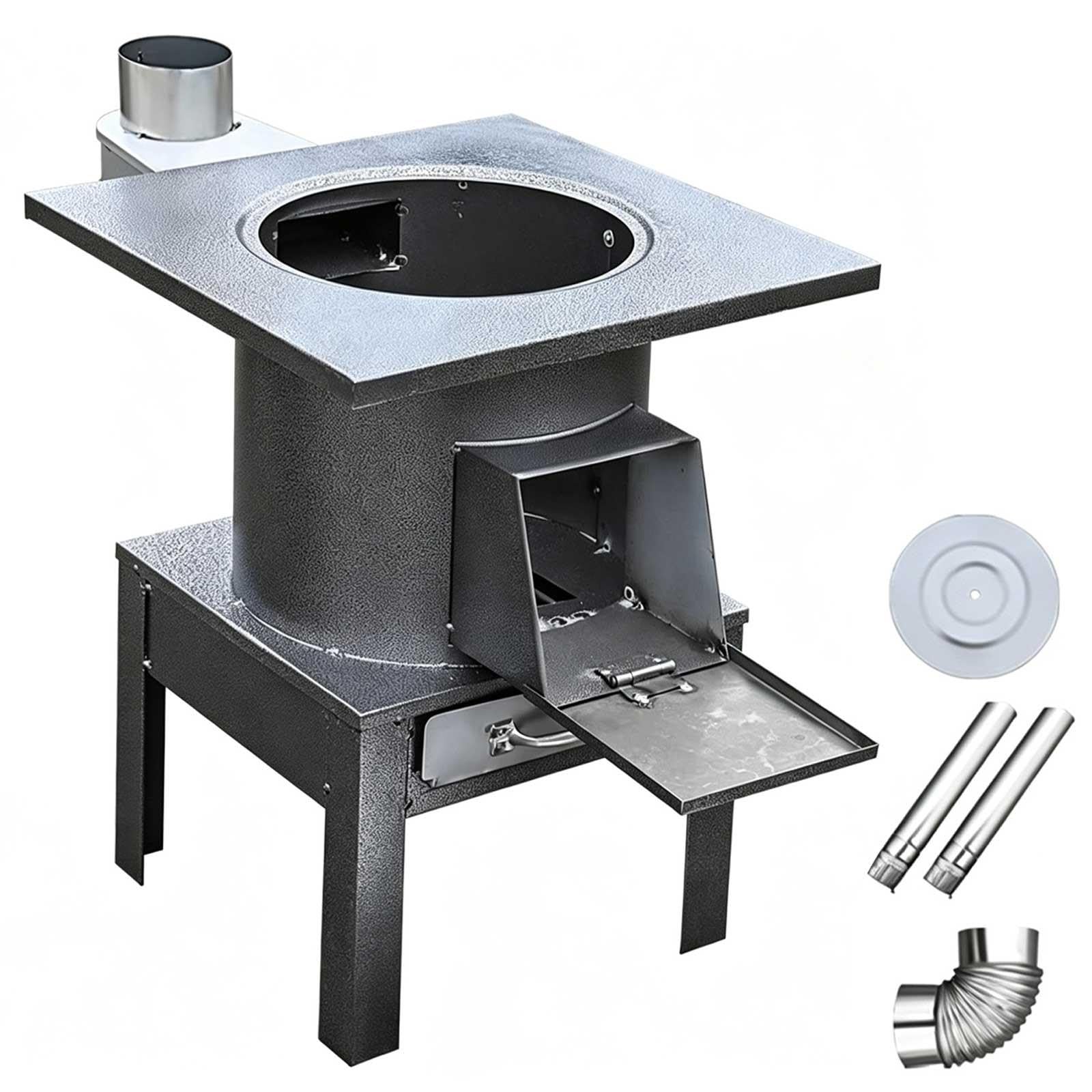 Stufa in Ghisa a Legna, Stufa Legna Freestanding Multifunzione