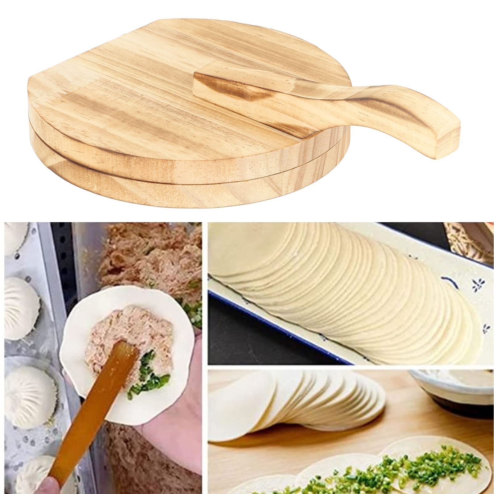 Herramienta de Prensado de Masa Prensador de Tortilla de Maíz de Madera Herramienta de Prensado de Masa de Madera Bola de Masa de Madera Piel Pastelería de Madera Rodillo de Pizza
