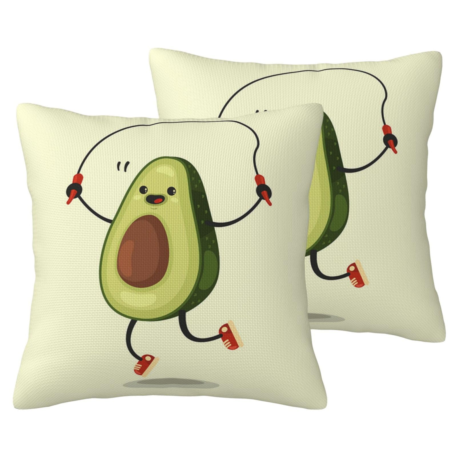 Taie d'oreiller avocat en imitation lin pour décorer un canapé cosy