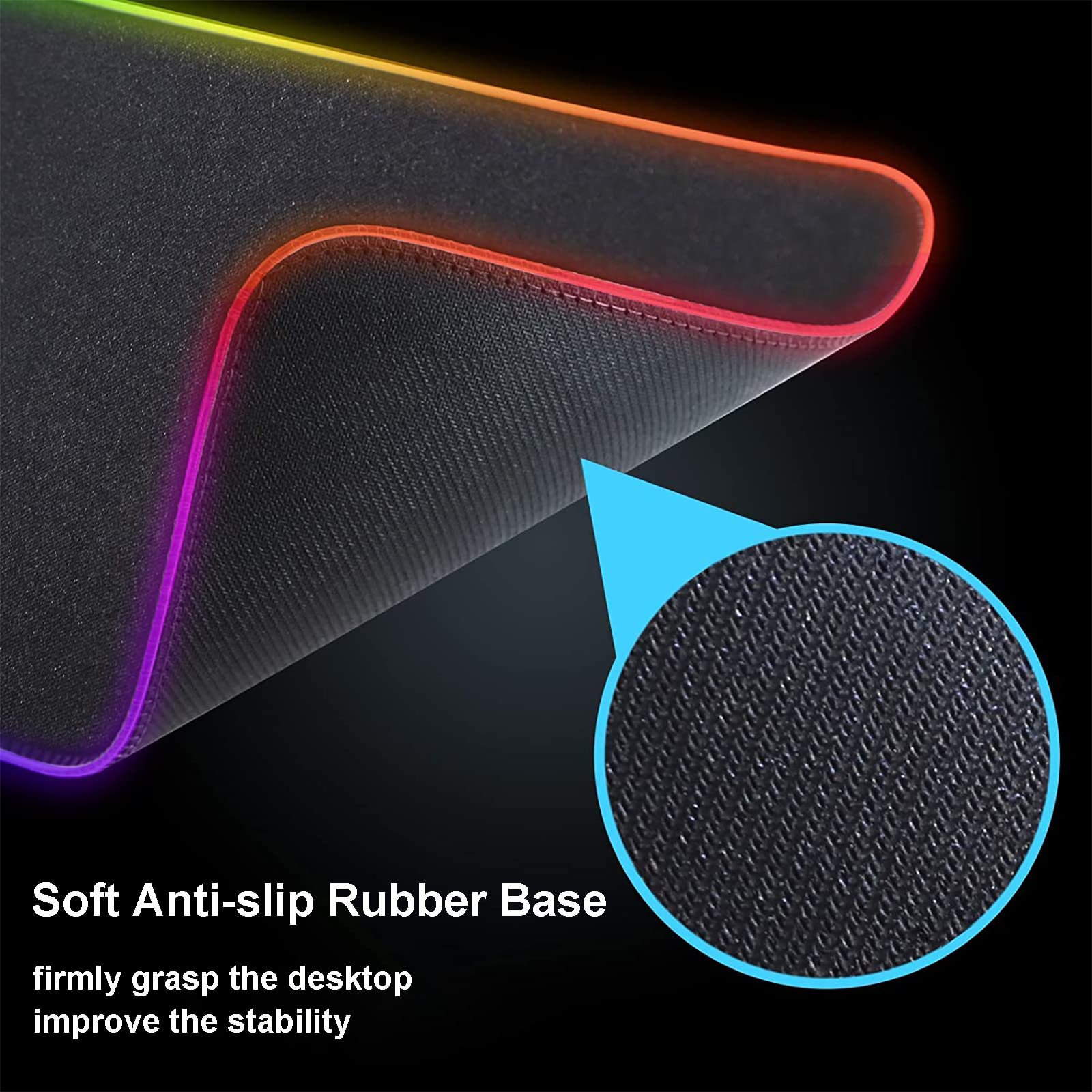 Tappetino per mouse XXL grande RGB da gioco The Chosen One, tappetino per mouse personalizzato con base in gomma antiscivolo, cornice cucita tappetino per mouse portatile, per tastiera del computer,