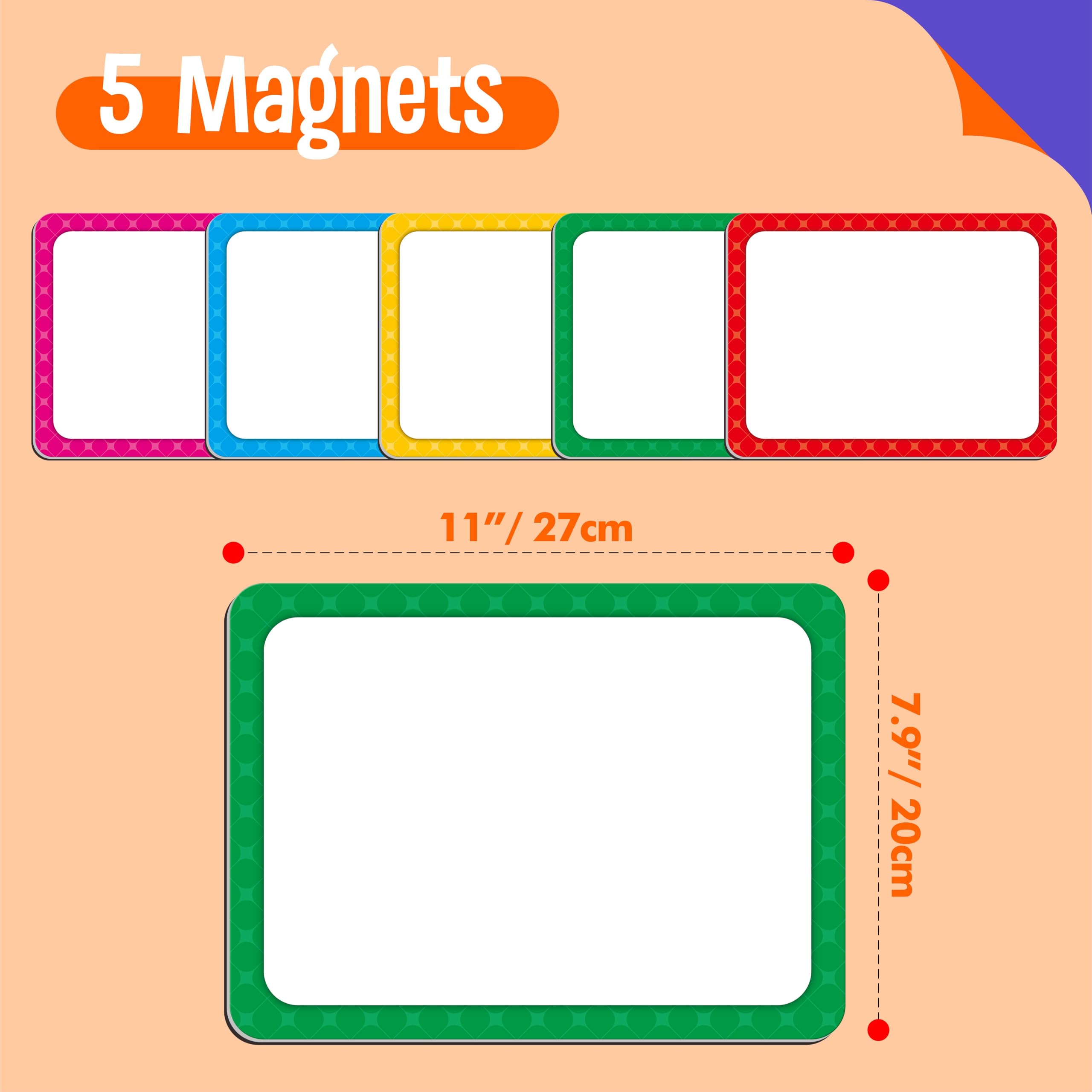 Dry Erase Magnetic Blank Cards - Plus Bonus! 4 Colored Dry Erase Markers - Dry Erase Index Cards - 2 X 4 Reusable Flash Cards - Mini Magnetic Cards For Fridge (64 - View #11