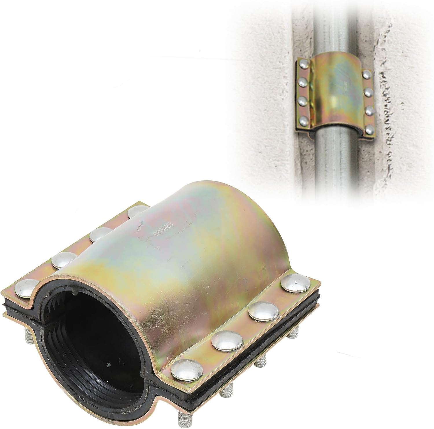 Water Pipe Repair Clamp for 4 Inch Leak Sealer Pipe, Emergency Pipe Repair Kit, Plumbing Leak Fix Tool for PE/PVC/Steel/Iron Pipes