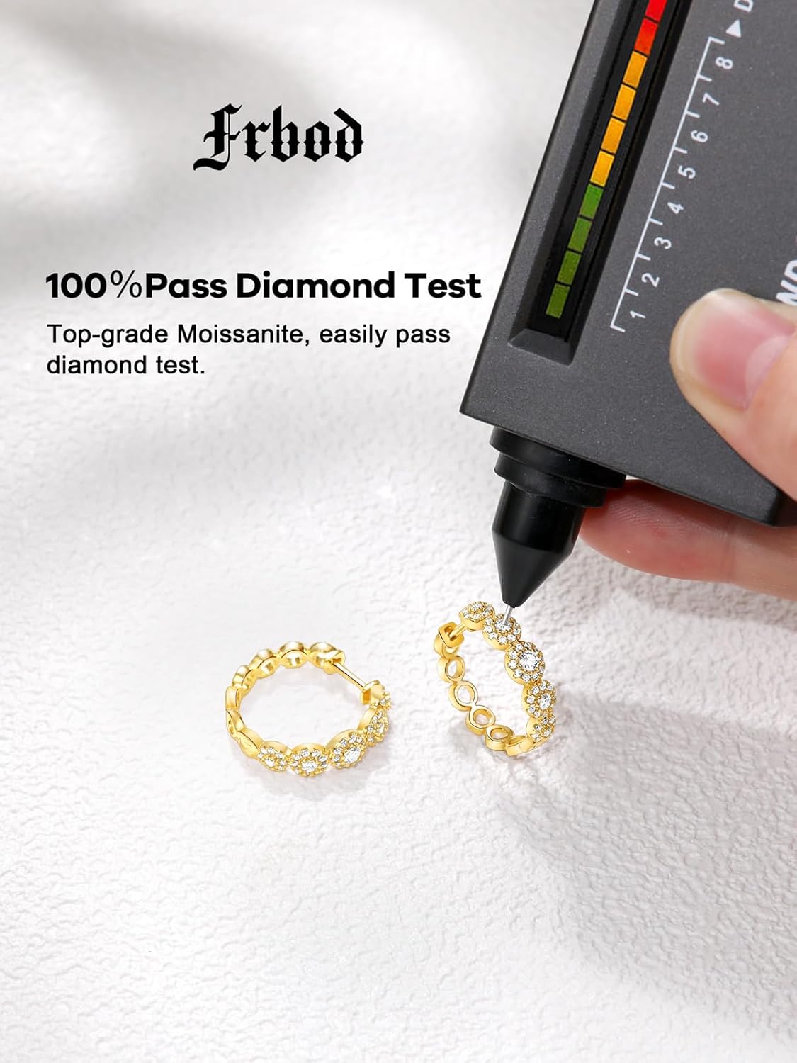 Women's Luxury Pave Moissanite 20mm Hoop Earrings, 925 Sterling Silver with White Gold/Yellow Gold Plated, Jewelry for Wedding Anniversary Valentines Mothers Day