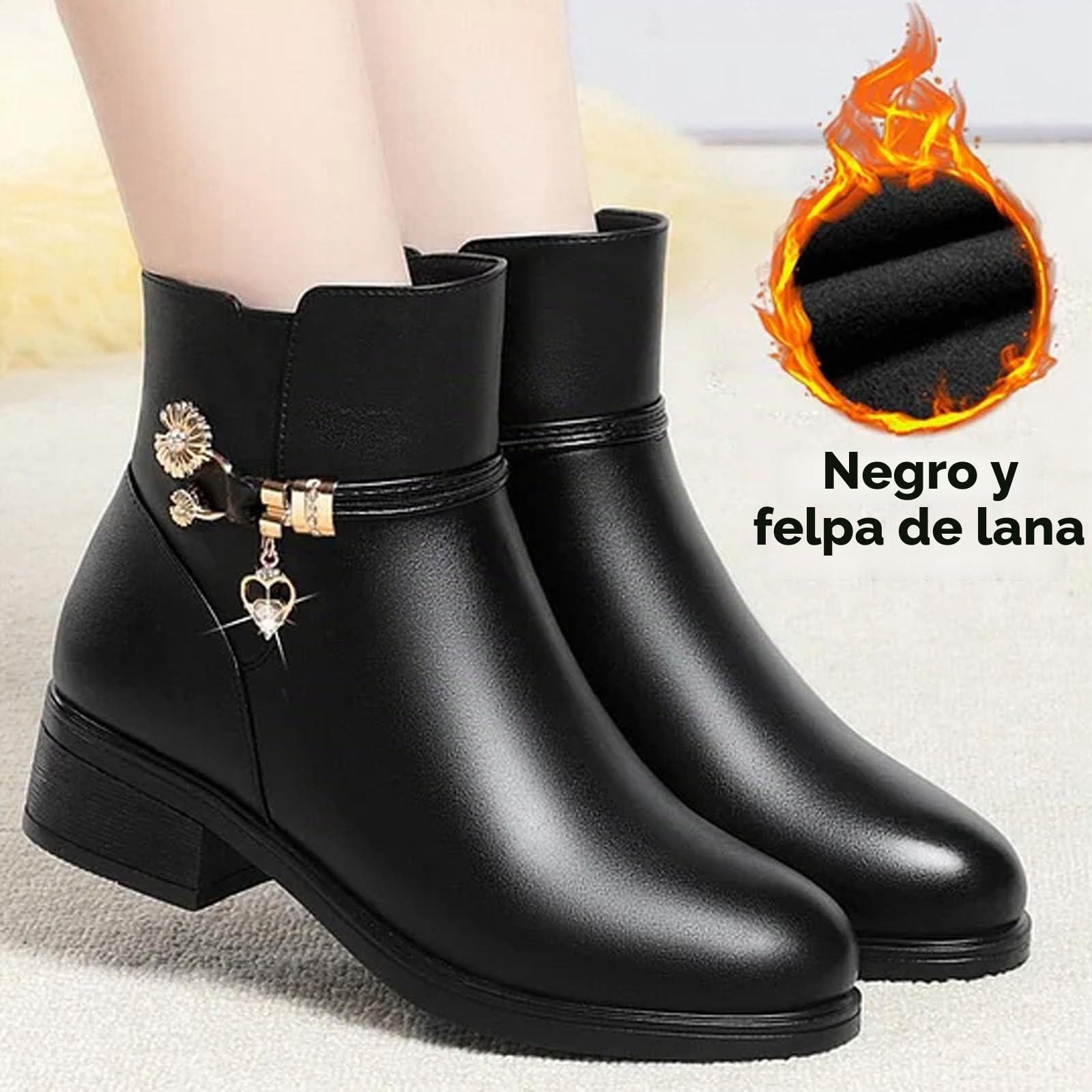 Botas ortopédicas de lana de piel auténtica para mujer, botas ortopédicas impermeables para mujer, botas de nieve con forro de piel de invierno