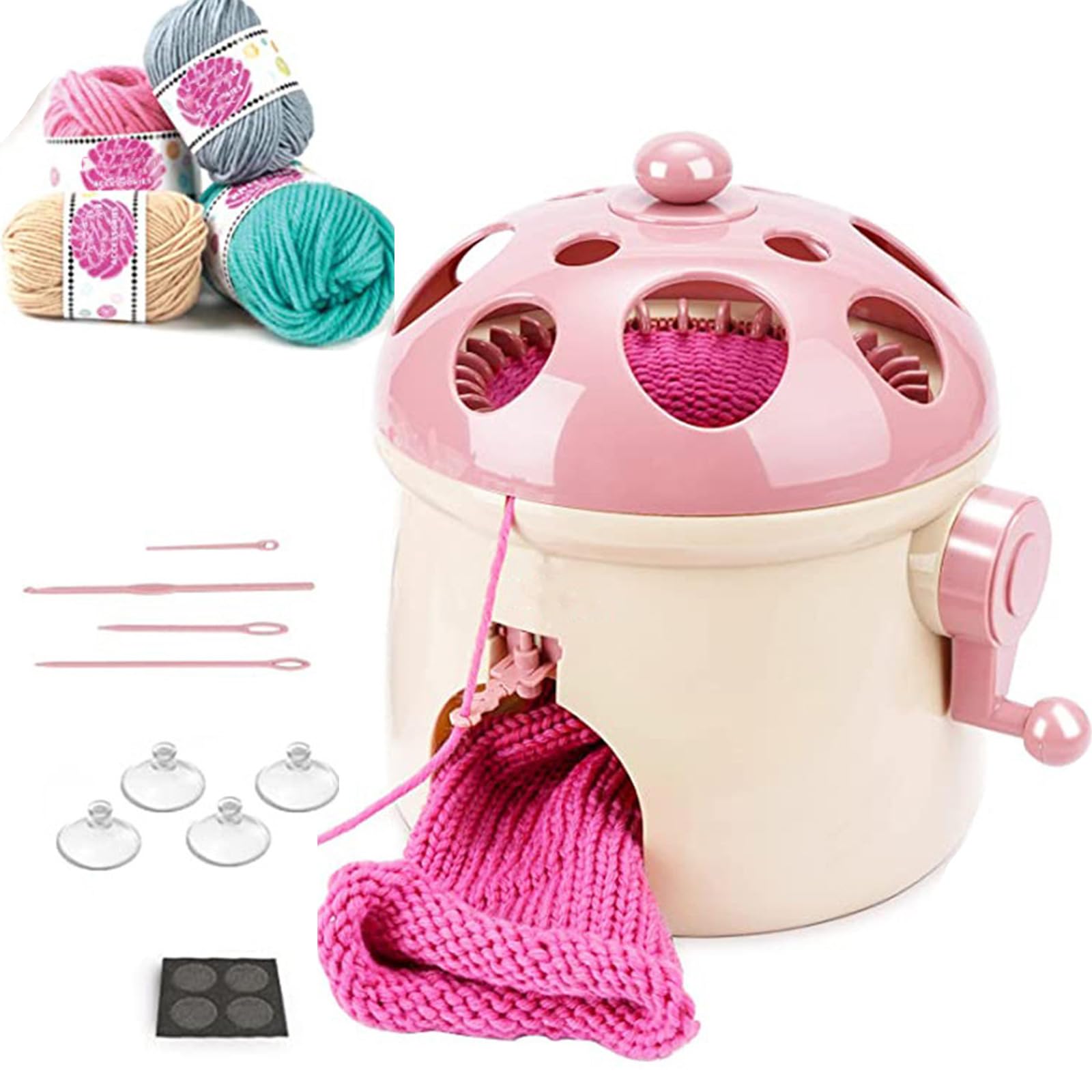 Ulijth 32-Needle Knitting Machine Circular Knitting Machine With Knitting Accessories For Beginner Crocheting Knitting Project