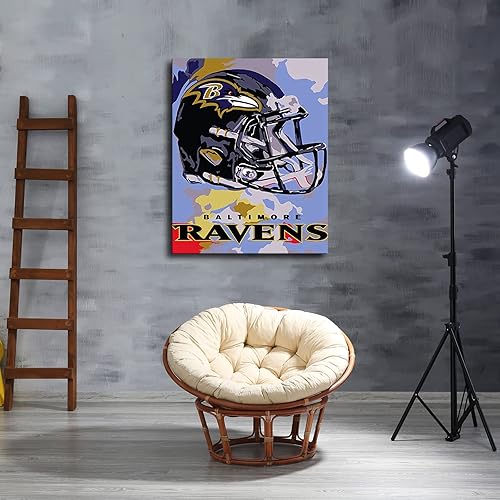 Miniatura 4 de Póster de fútbol americano de Baltimore City Ravens, diseño deportivo, arte de pared, diseño impreso, obra de arte de decoración del hogar (sin