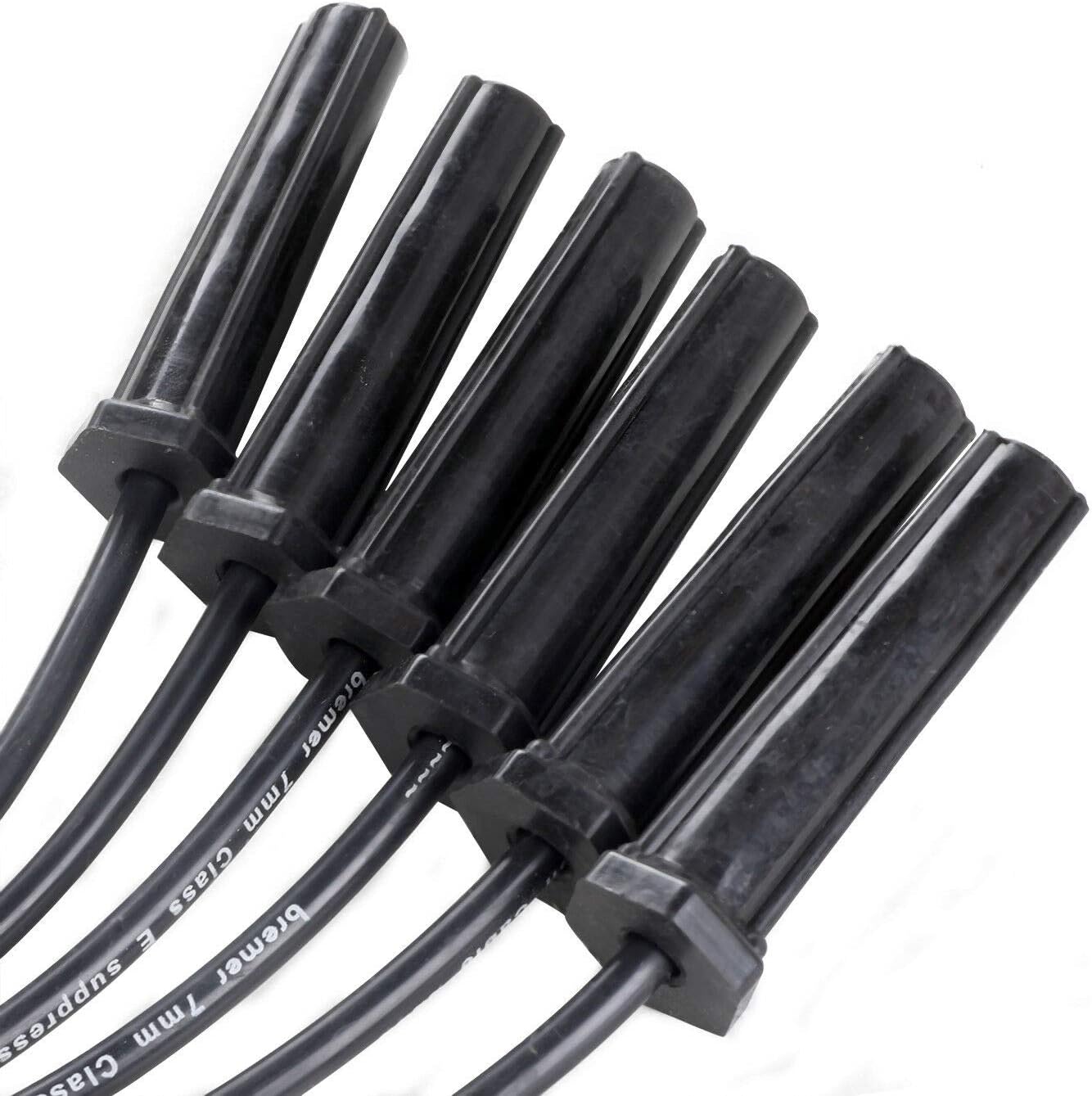 Ignition Spark Plug Wires 7mm (6PC Set) for 2006-2010 Chevy Impala for 2006-2008 Malibu for 2006-2007 Monte Carlo for 2006-2008 Uplander for 2006-2010 Pontiac G6 V6 Models
