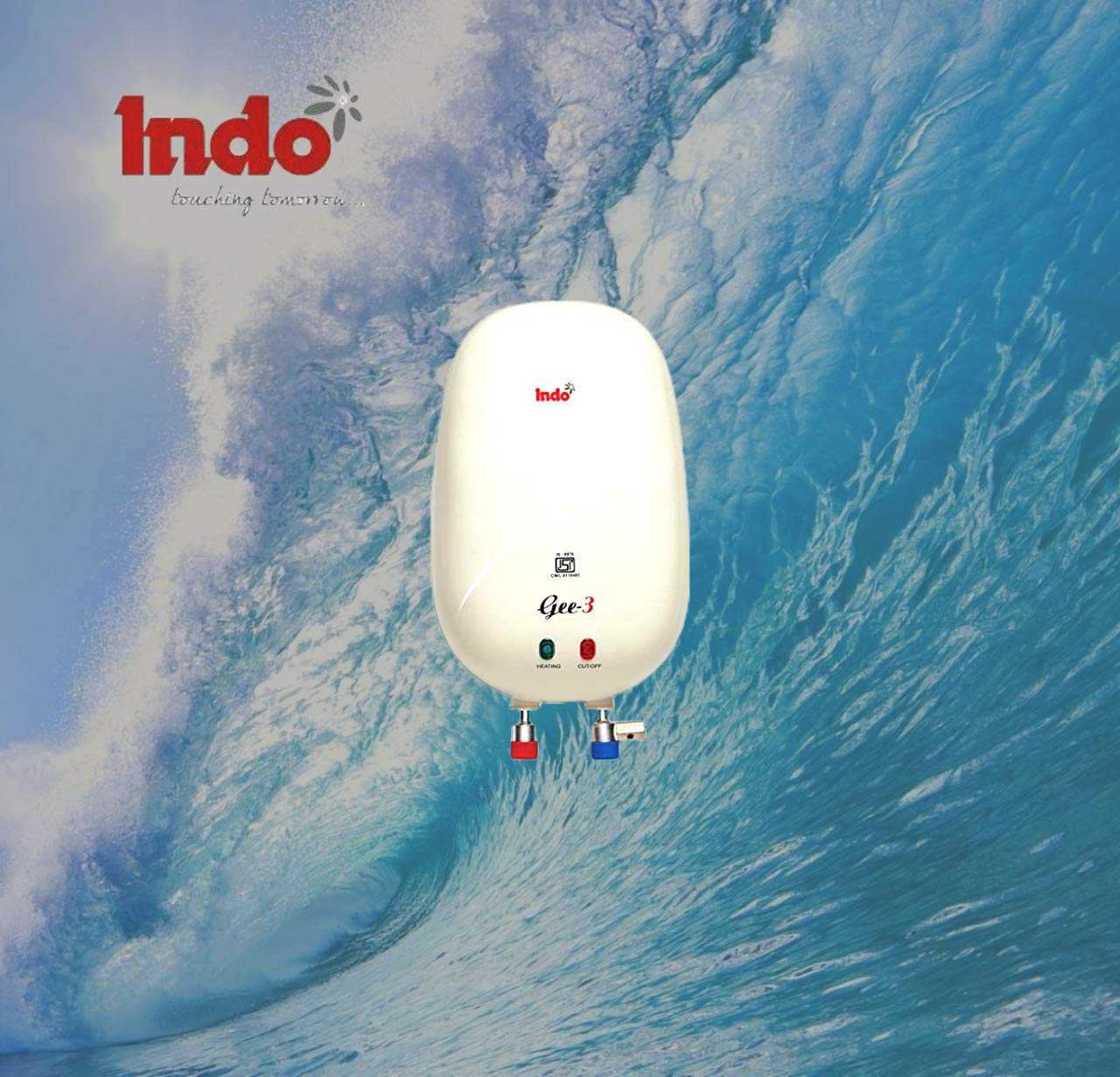 Buy Indo Gee-3 (3KW) 3-Litre Vertical Instant Water Heater (Ivory) Online  at Low Prices in India - Amazon.in