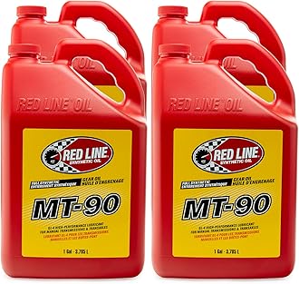 Red Line 50305 MT-90 75W-90 GL-4 Manual Transmission and Transaxle Lubricant (MTL) - 1 Gallon (4 Pack)