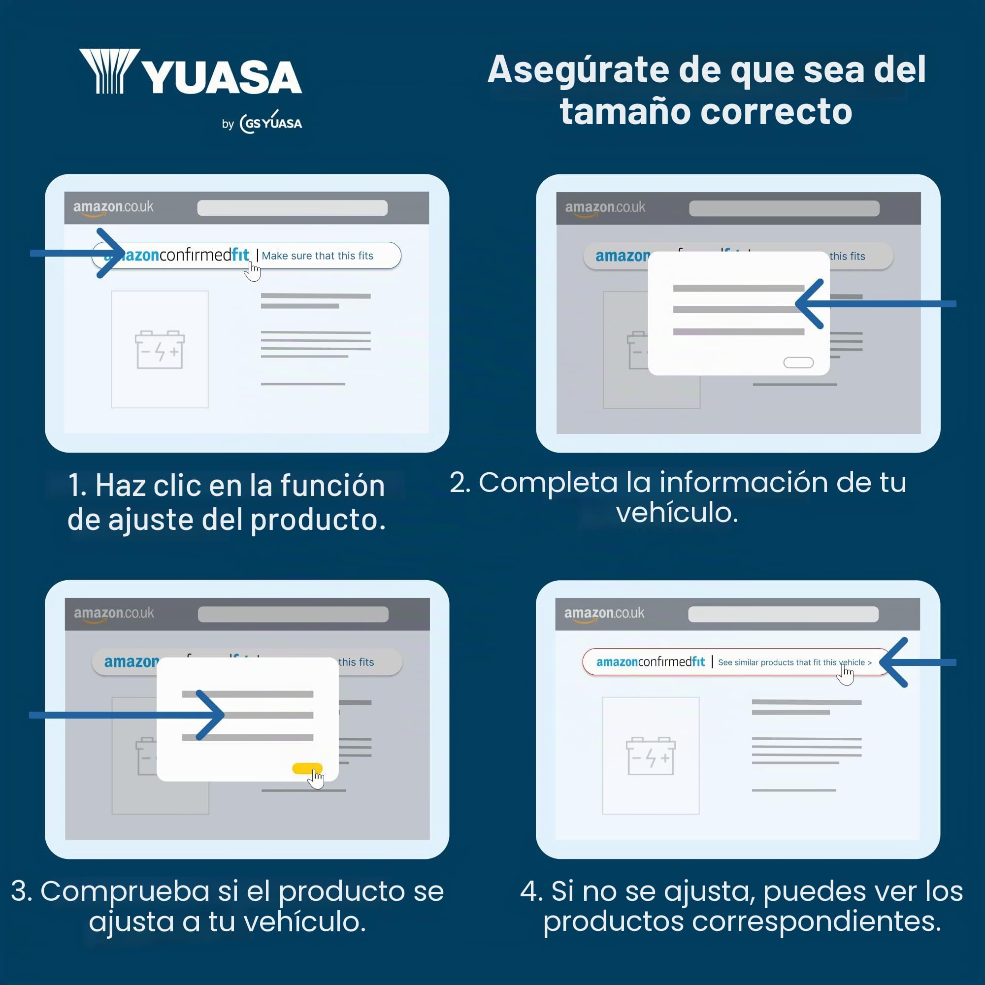 Yuasa YBX9019 12V 95Ah 850CCA Batería de coche AGM Start Stop Plus libre de mantenimiento