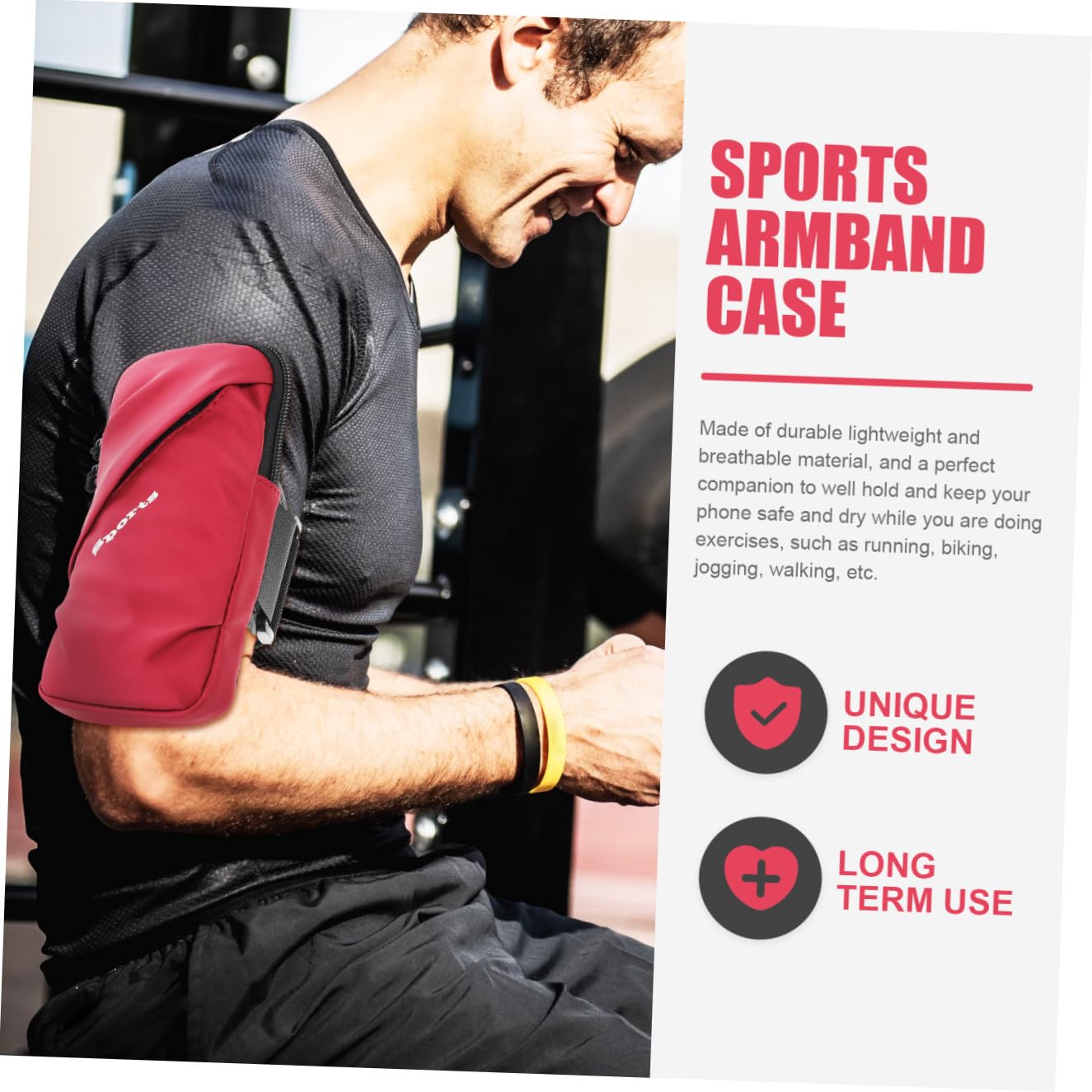 Uonlytech 3pezzi Armband Per Braccio All Accessorio Per Fitness e Running Design e