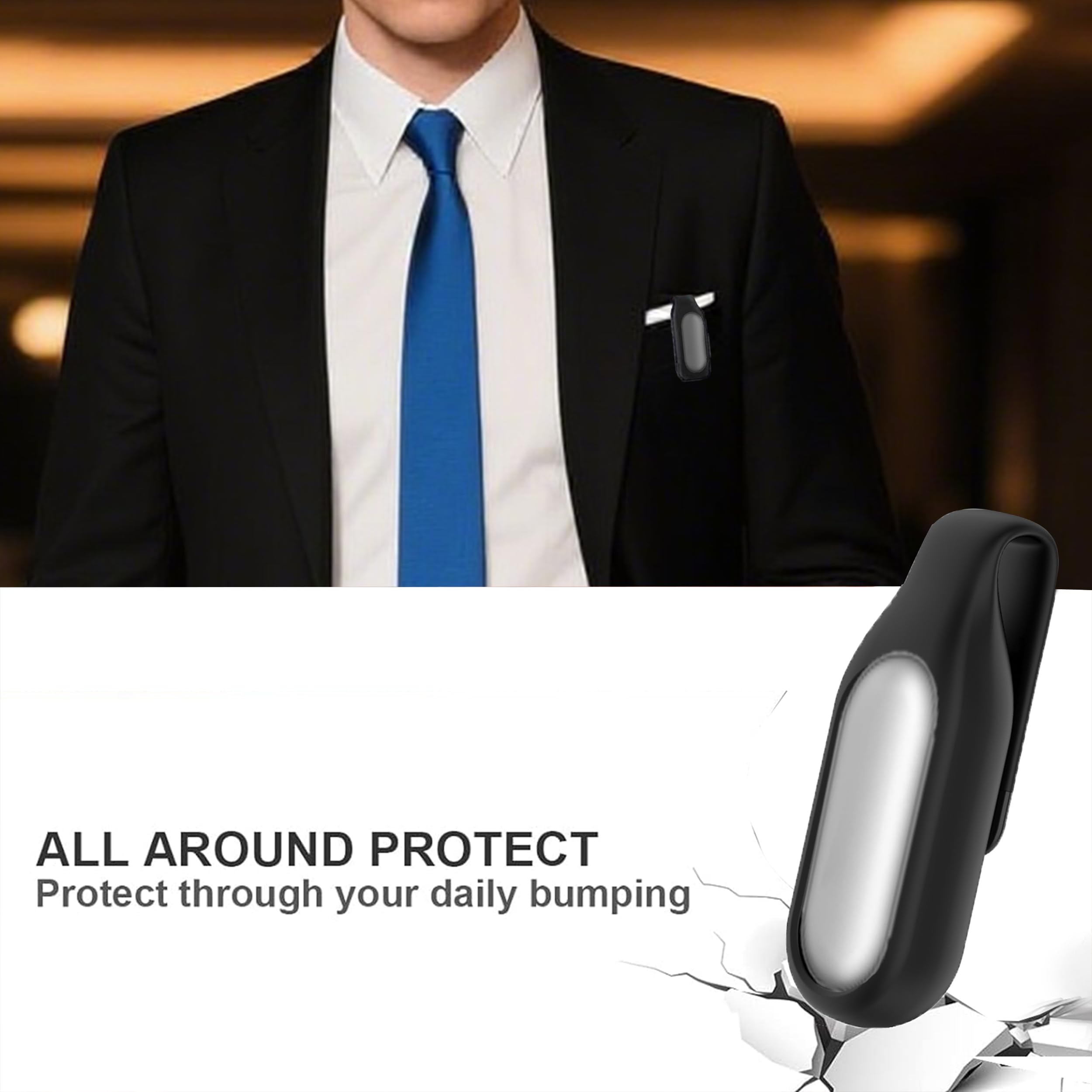 Étui en silicone souple pour enregistreur vocal PLAUD NotePin - Compatible avec NotePin AI (noir)