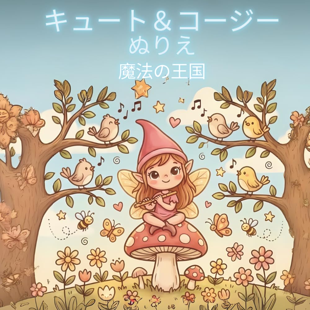 キュート＆コージー塗り絵ブック 魔法の王国: 妖精とエルフ プリンセスとユニコーンがいっぱい (かわいくてあたたかい ぬりえブック)