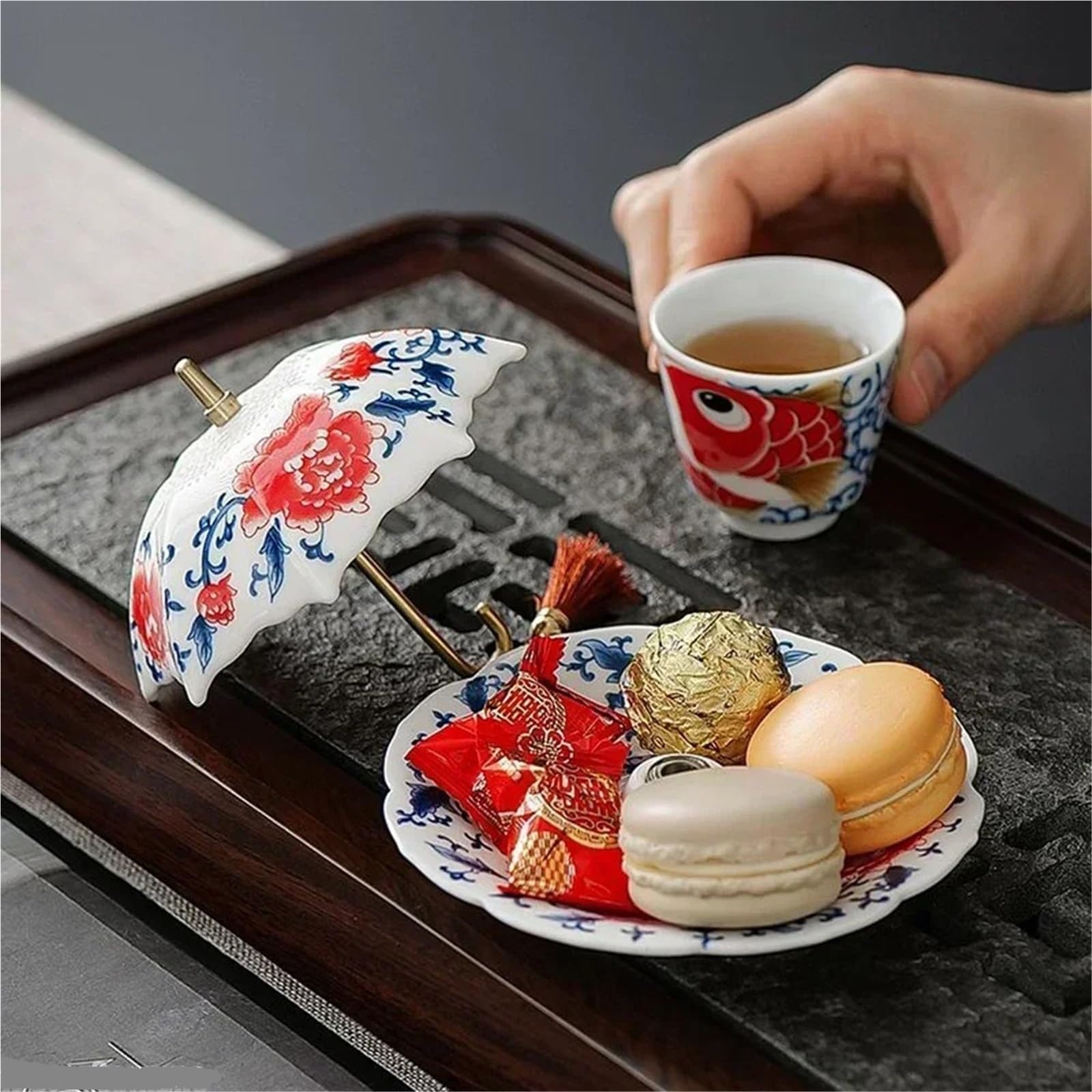 Filtros de té for paraguas, colador cerámica, decoración ceremonia, adornos, Infusor for amigos, 1 Uds Para Reuniones Familiares Y Oficinas