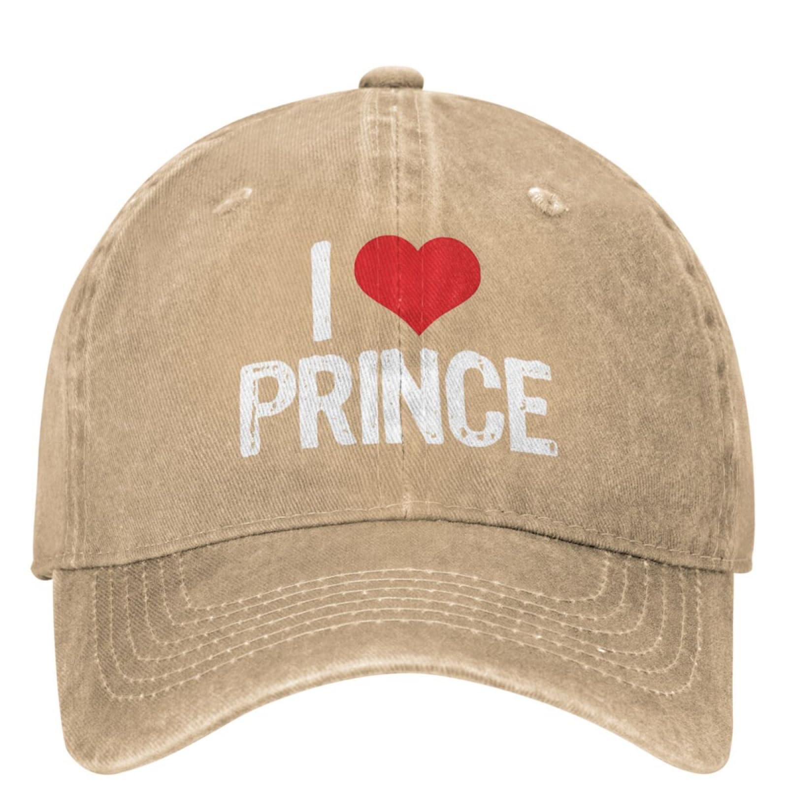 I Love Prince Rock Band Casual Baseball Cap, Vintage Trucker Hat, Adjustable Snapback Cap, Stylish Baseball Caps for Adults, Summer