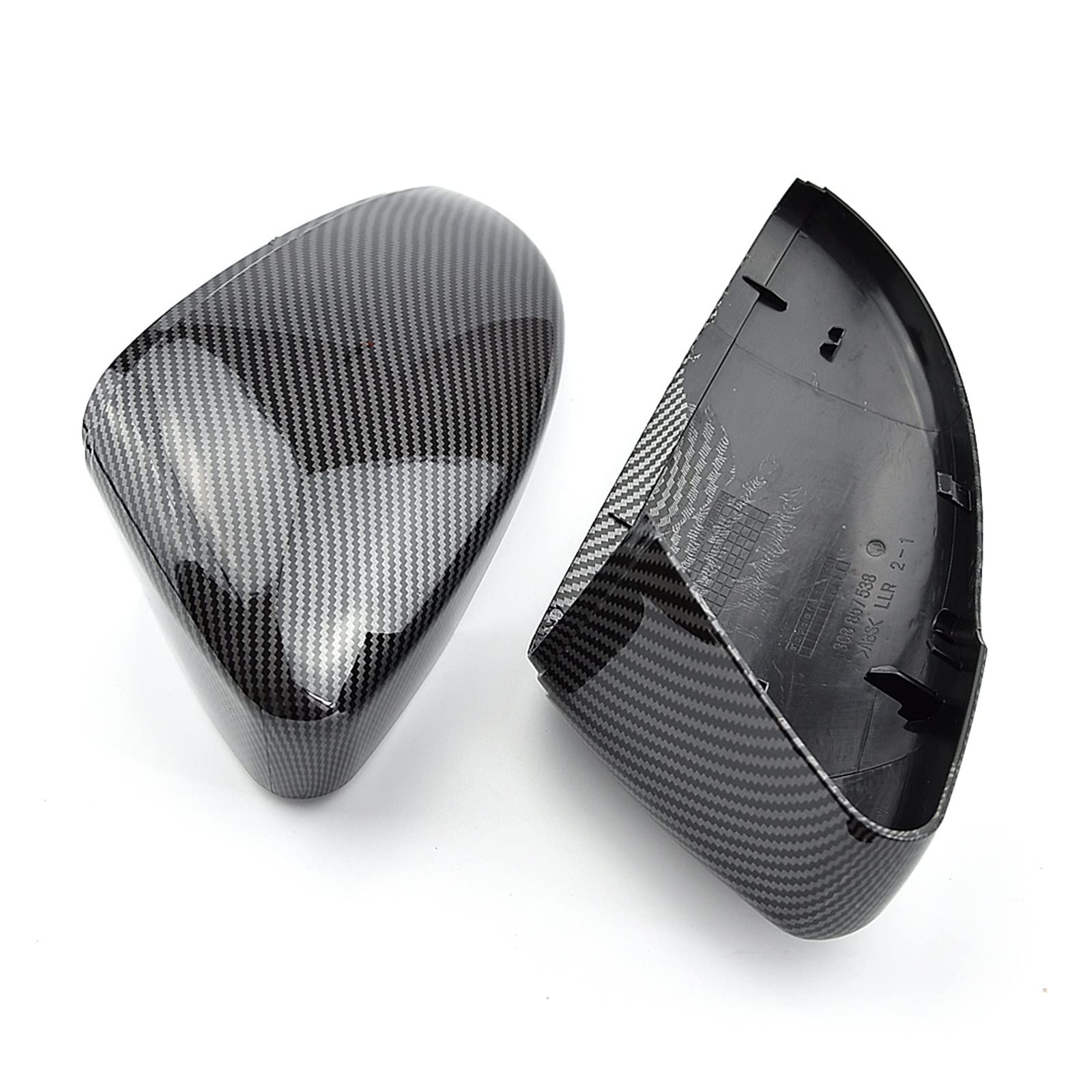 Zamienne osłony 2 Szt. Carbon Black Osłona Lusterka Bocznego Lusterko Wsteczne Czapki Wymień Dla B7 CC Scirocco Je&tta MK6 Beetle (Kolor : Carbon pattern)