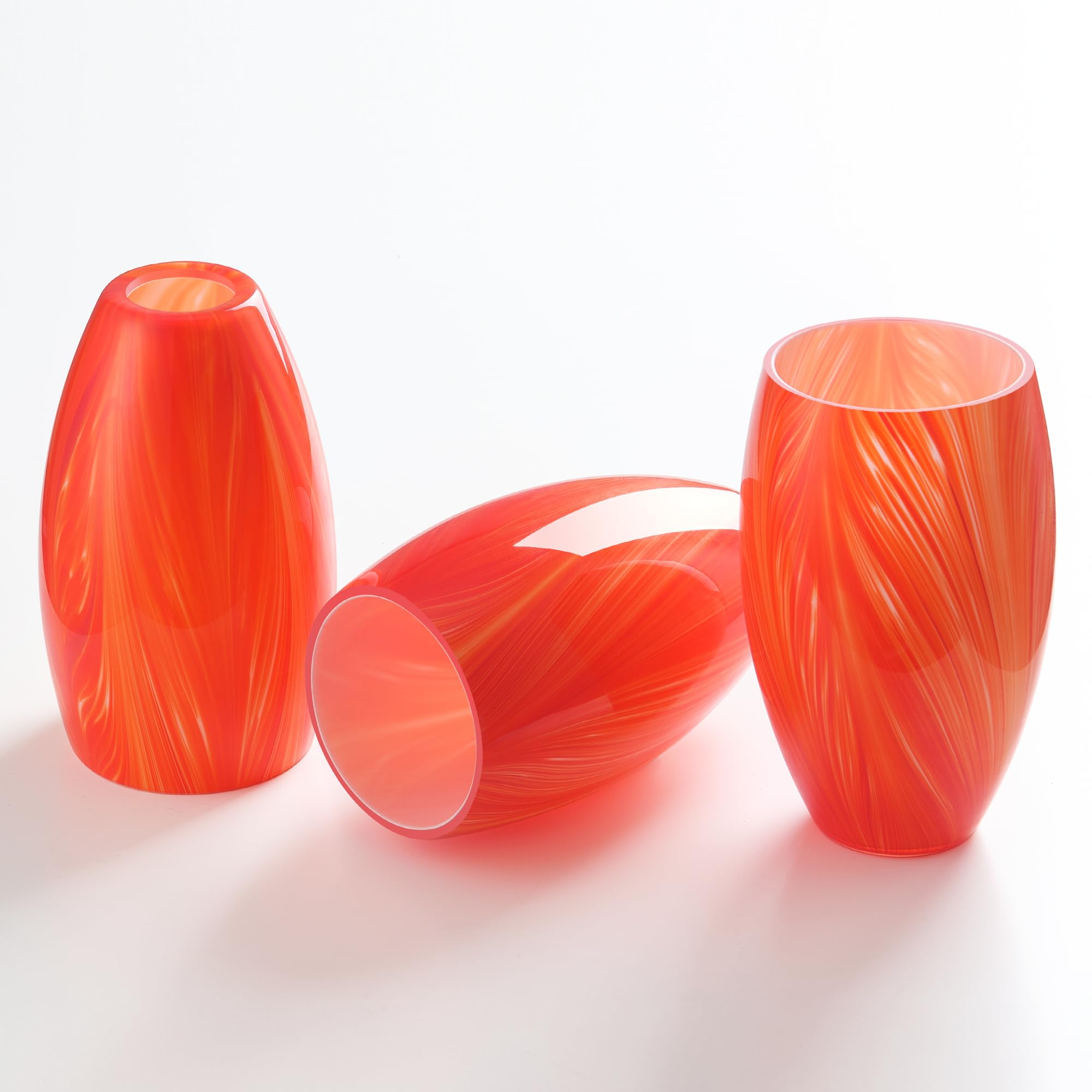 Fixture Replacement Globe Shade,Lampshade for E26 Base 1-5/8 Inch Fitter, Color Art Glass Oval Lampshade Cover for Pendant Kitchen Wall Sconce