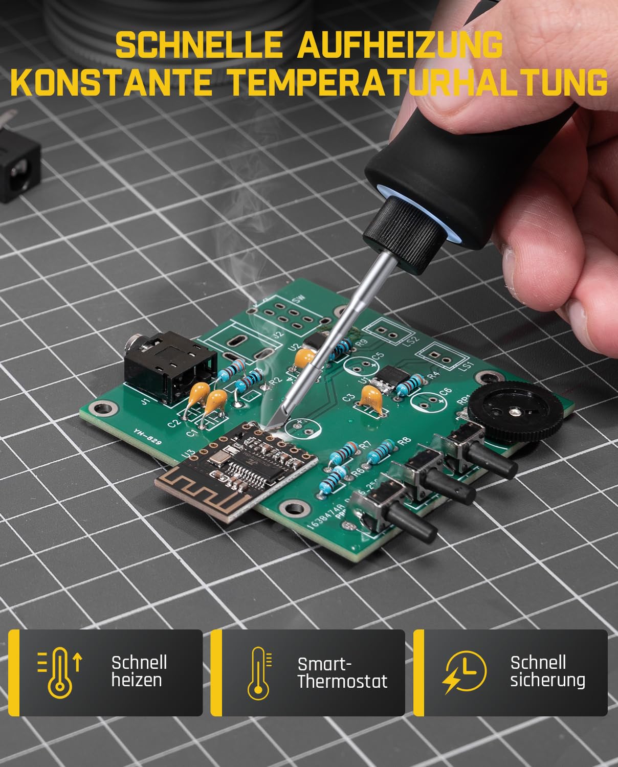 Fanttik C210 Lötspitzen, Ersatzlötspitzen für T1 Max, C210-K/I/IS, Schnellaufheizend, Lötspitzen für Lötkolben, 6 Stück