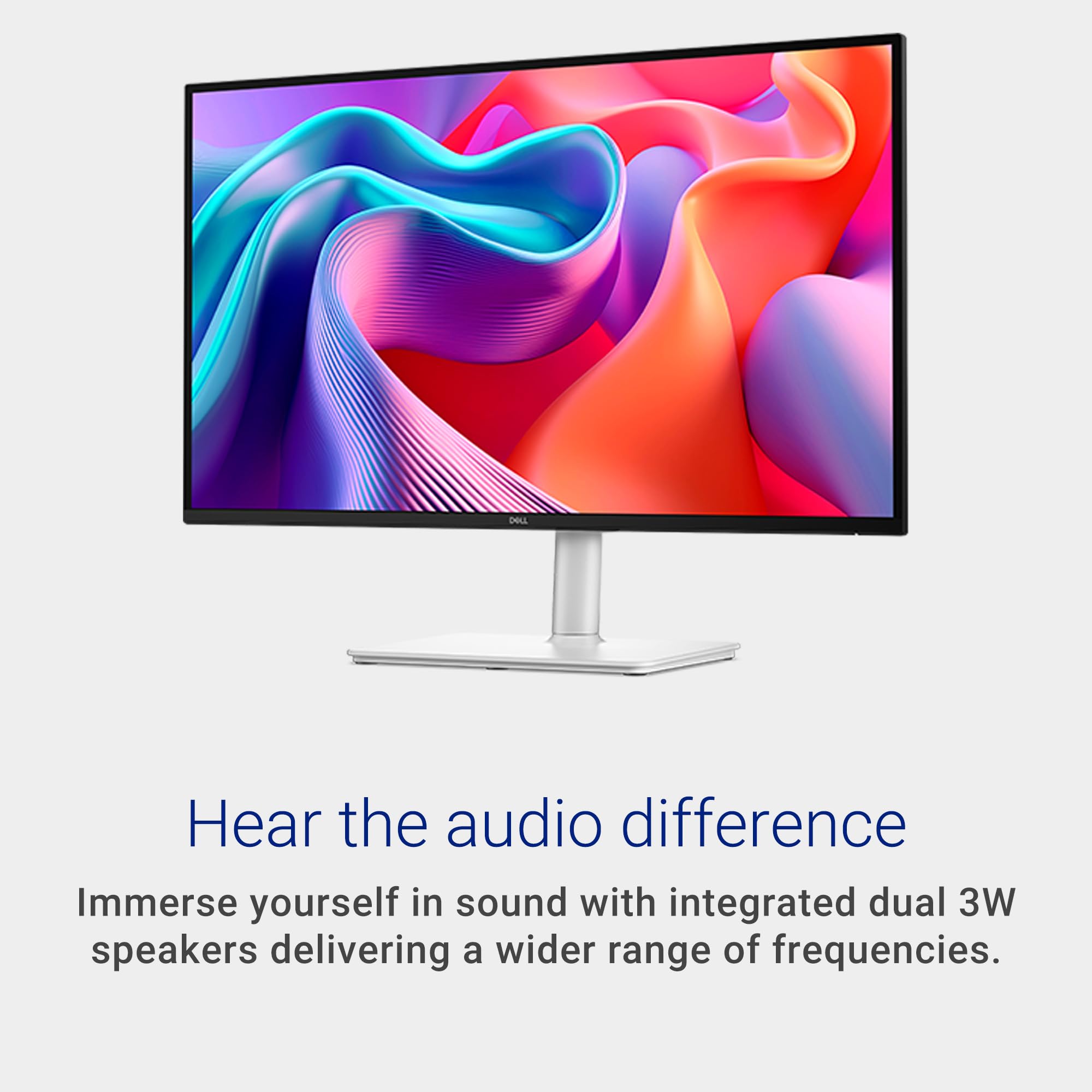 Dell 27 Plus QHD Monitor - S2725DSM - 27-inch QHD (2560x1440) 144Hz 1ms Display, 2 x 3W Speakers, HDMI/DisplayPort 1.4 Connectivity, Height/Tilt/Pivot/Swivel Adjustability, AMD FreeSync - Ash White - 5