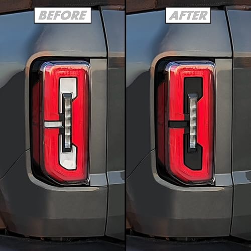 Miniatura 9 de SlickMod Tinte de humo de vinilo precortado para Ford Bronco 2021-2023 (20% humo oscuro, 1. luz trasera)