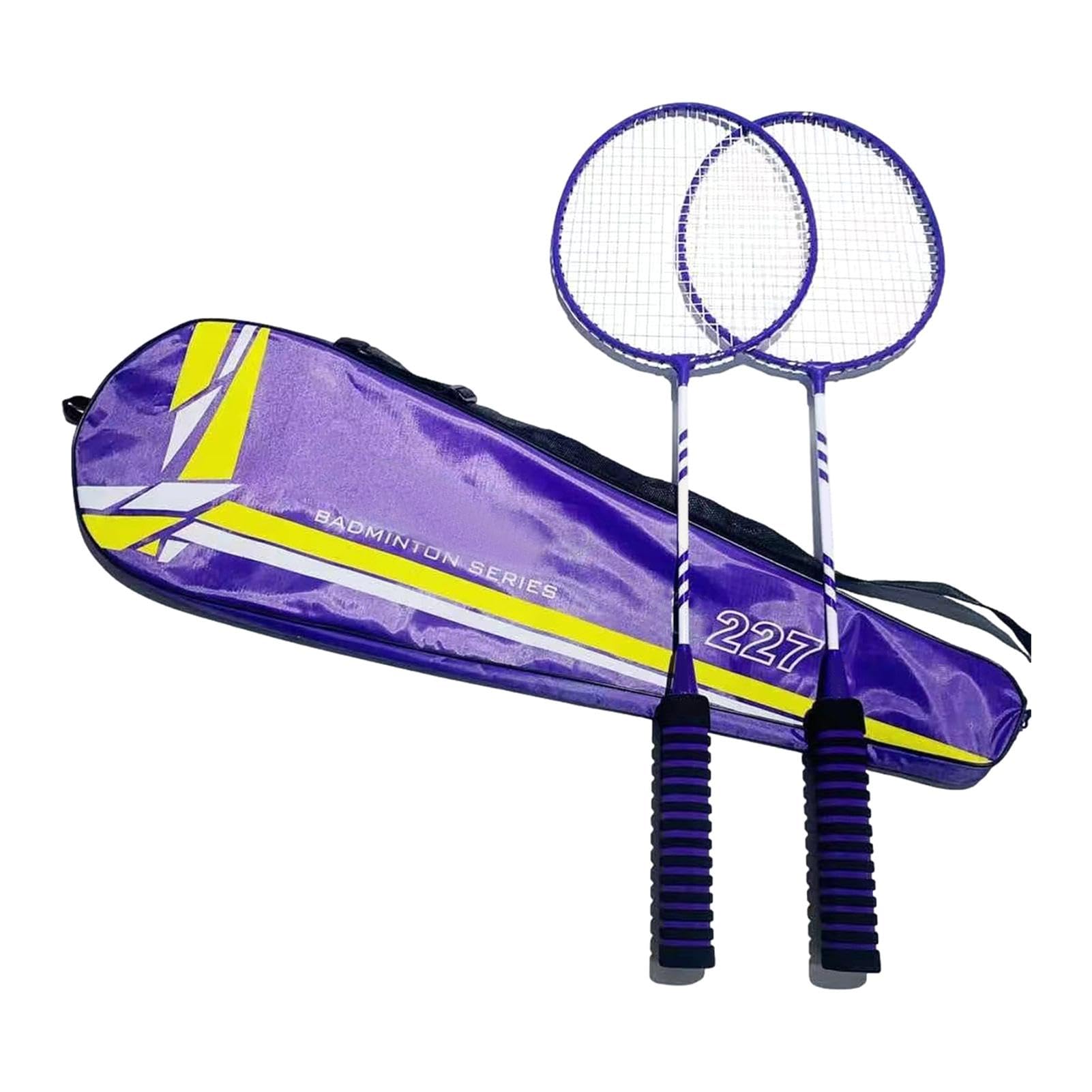 Raqueta de Bádminton | Juego de Reemplazo de Raquetas de Bádminton Ligeras para 2 Jugadores - Raquetas antideslizantes para equipos de bádminton, Juego Familiar de Playa para