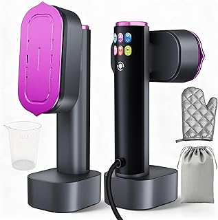 Travel garment steamer, 2-in-1 hand steamer, travel iron, 6 levels, 1200 W with LED display, 15 seconds heating, water tank Price In India