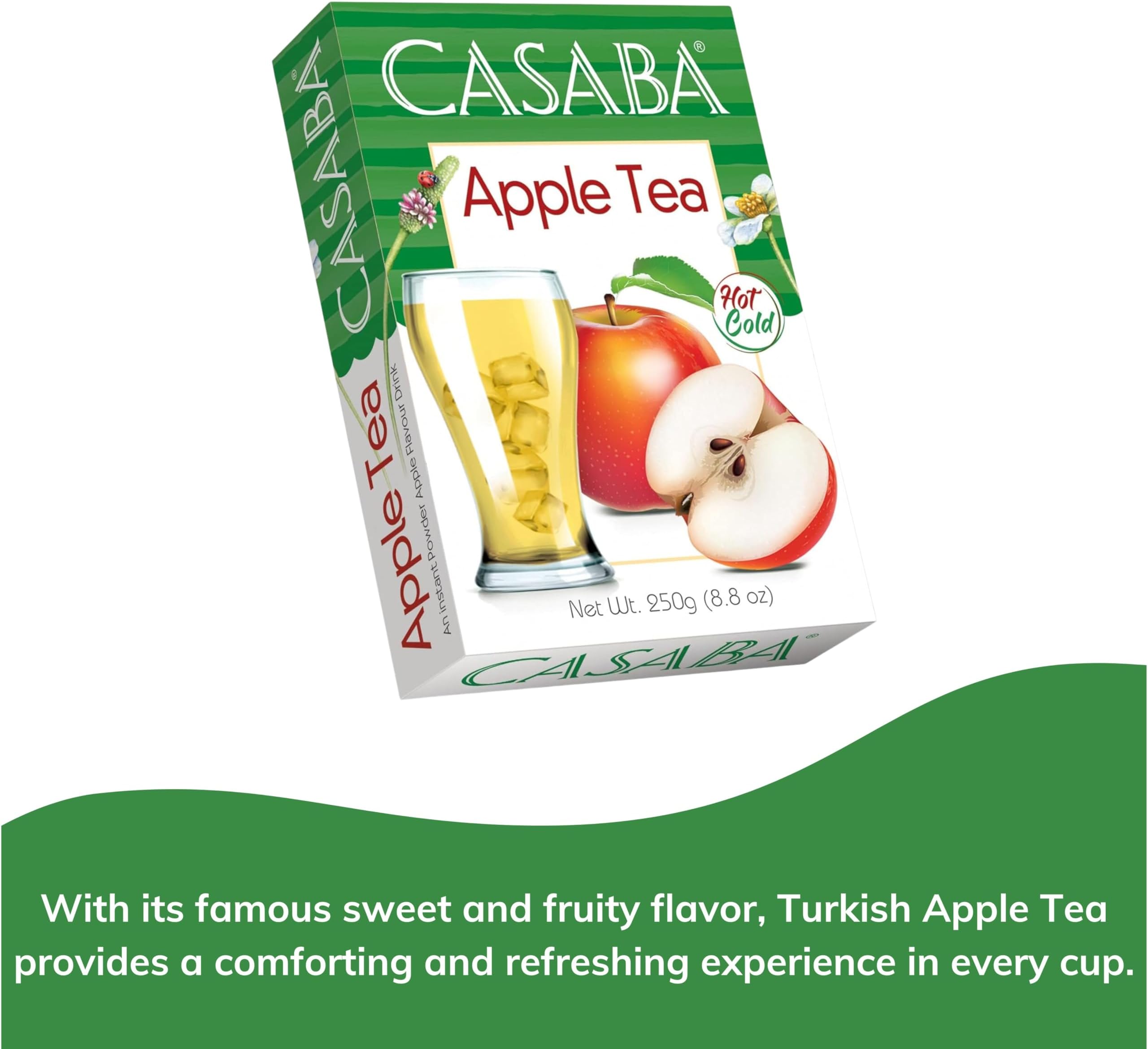 Turkish Apple & Pomegranate Tea Bundle, Pack of 2 x 250g, With Wooden Spoon