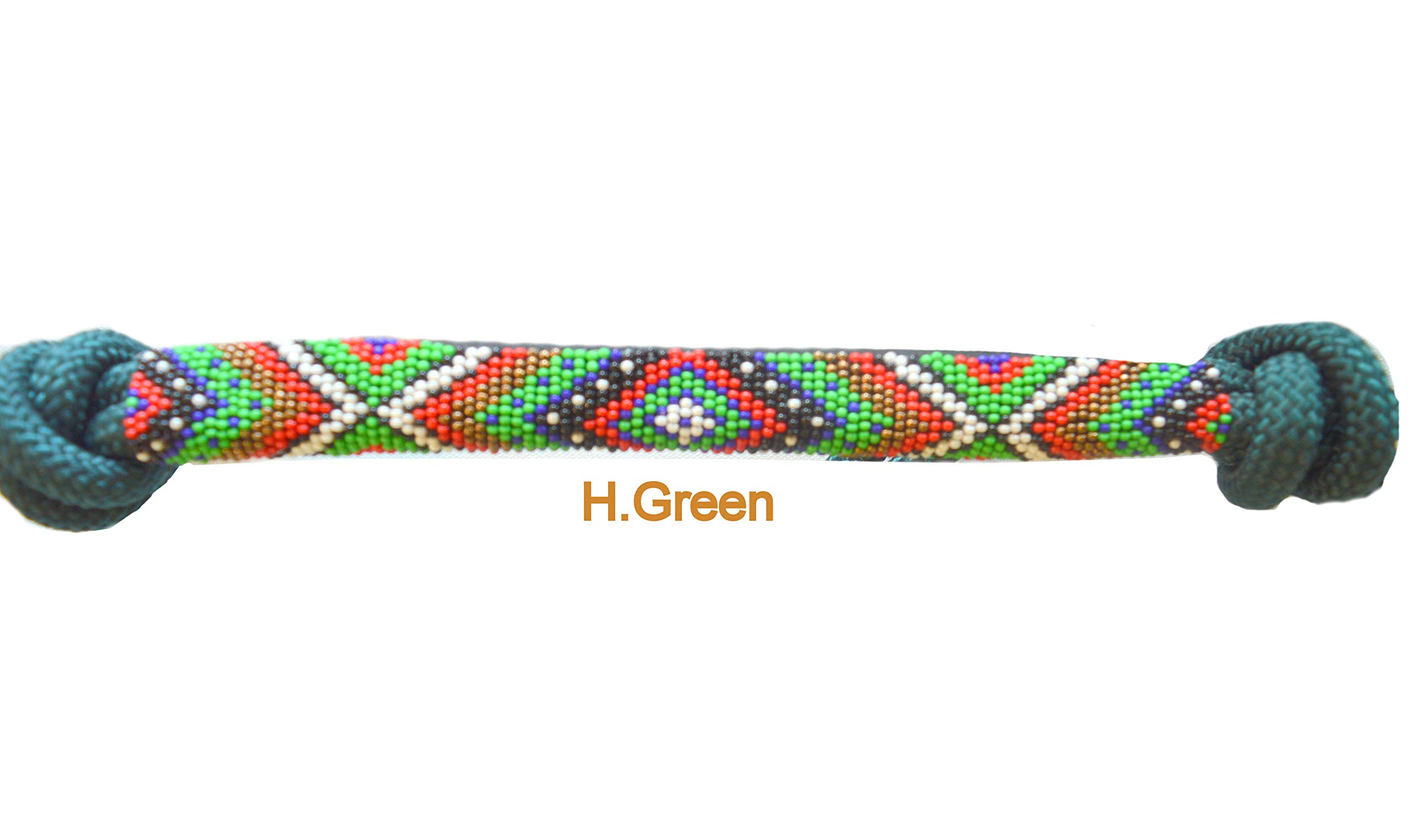 SIE - Cuerda trenzada de nailon para caballo, con cuentas, H. Green A