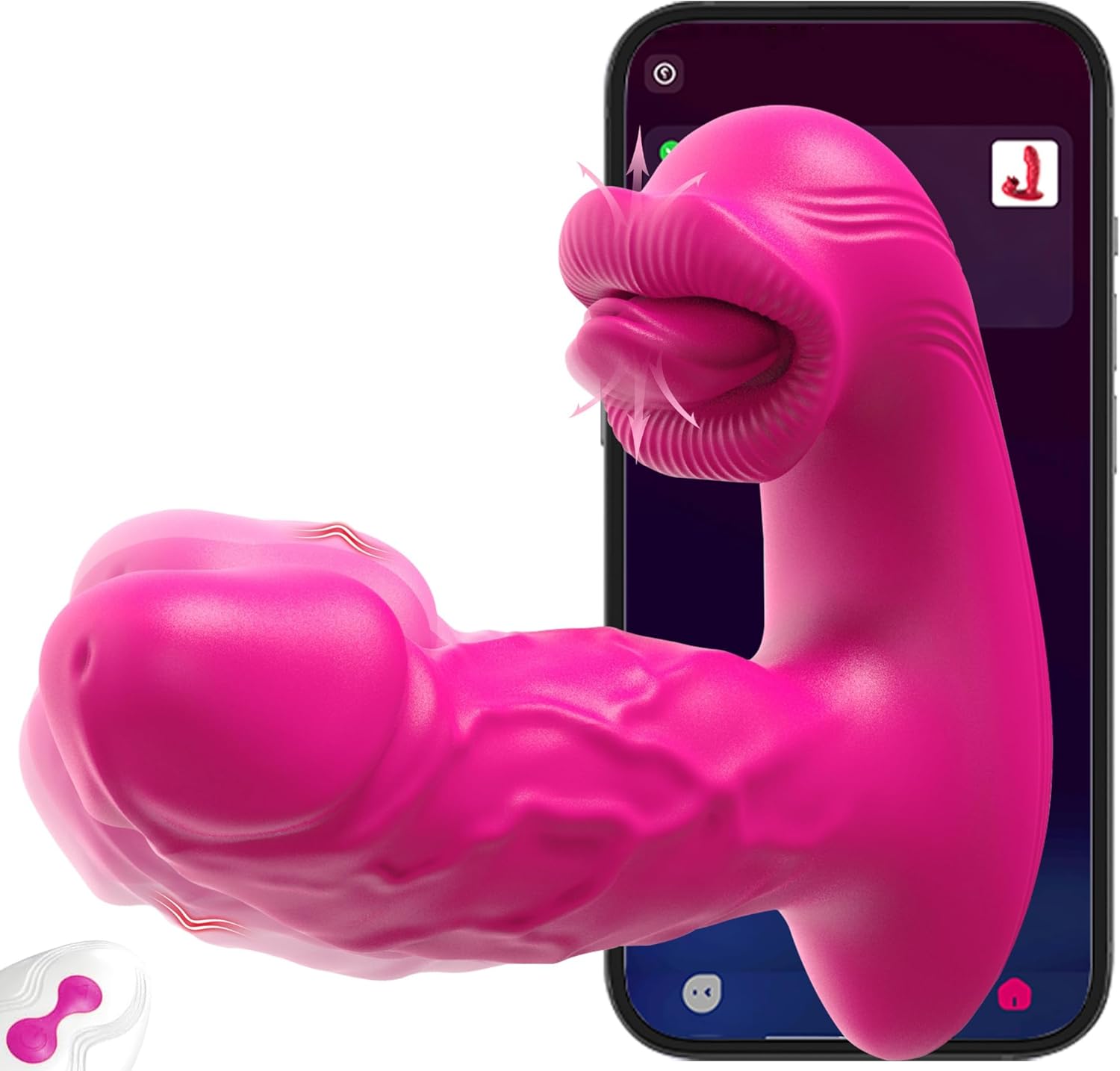 G Spot Dildo Vibrator App Remote Control Tongue Flicking Vibrators for Couples Clitoral Licking Vibrators with 10 Vibration 10 Tongue Licking Modes Clitoral Stimulator Adult Sex Toys for Women