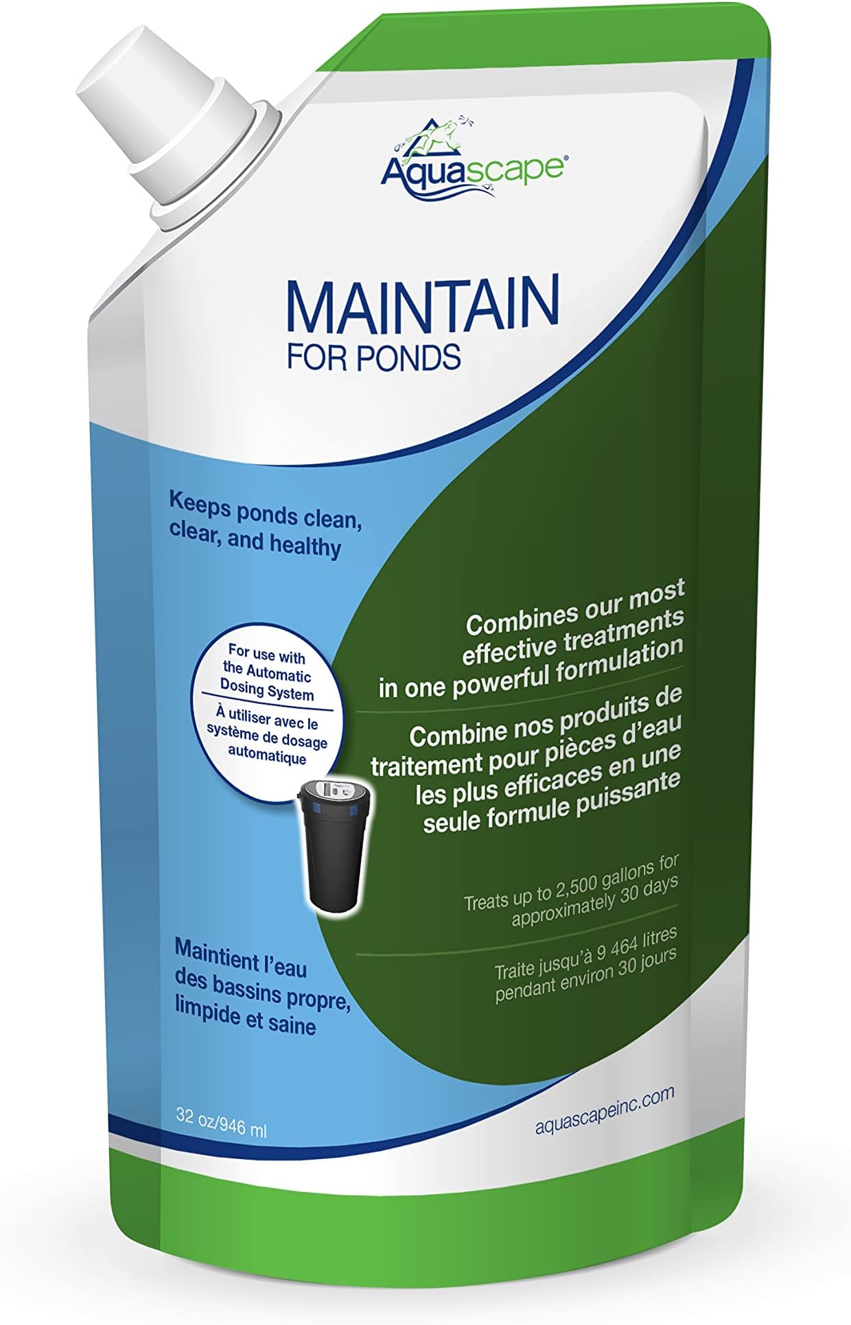 MAINTAIN Automatic Dosing System Water Treatment for Pond, 32 oz/946 ml | 96032