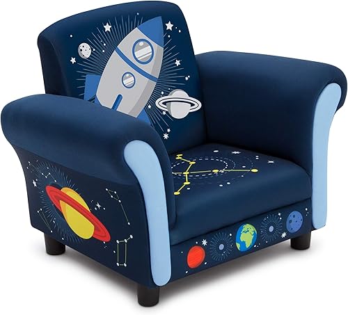 Miniatura 4 de Delta Children Space Adventures - Silla tapizada para niños, color azul