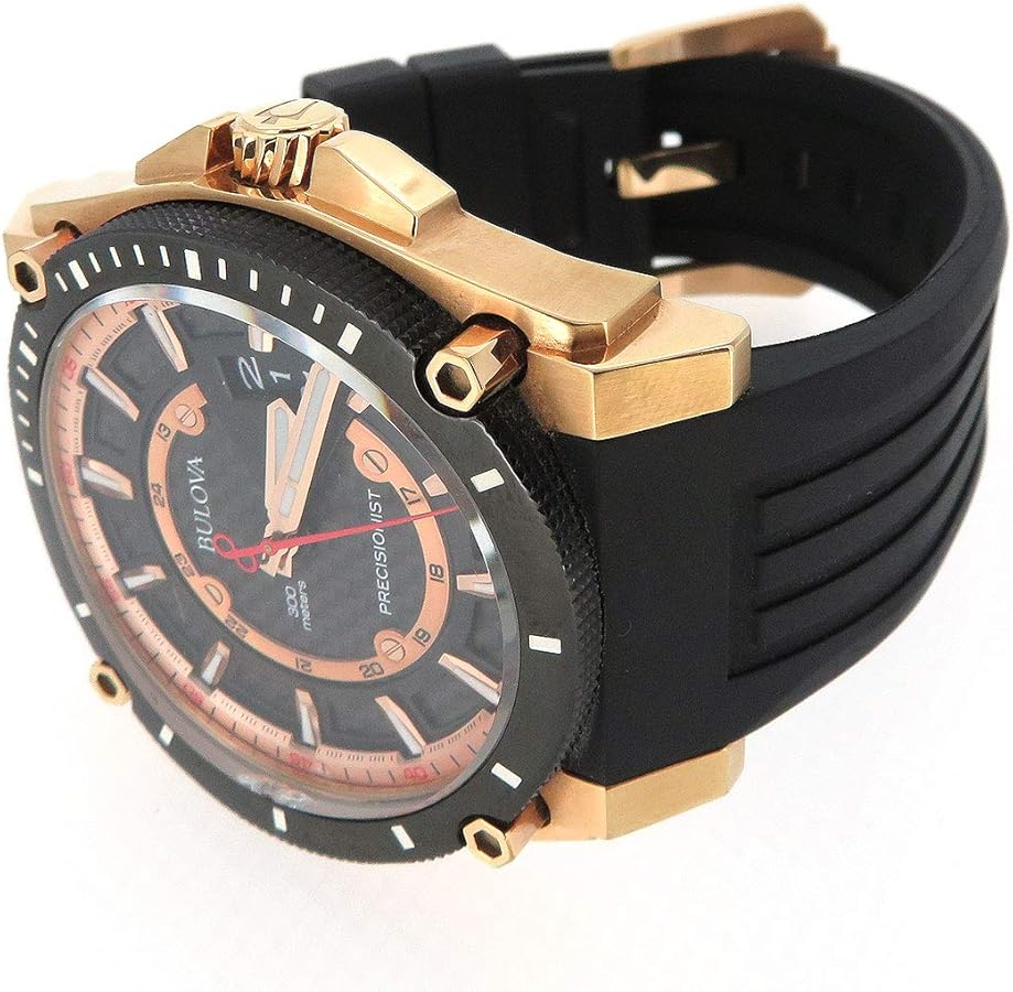 断捨離 ブローバ 腕時計 クォーツ 98B152 ブローバ 腕時計 プレシジョニスト 98B152 ブラック×ローズゴールド