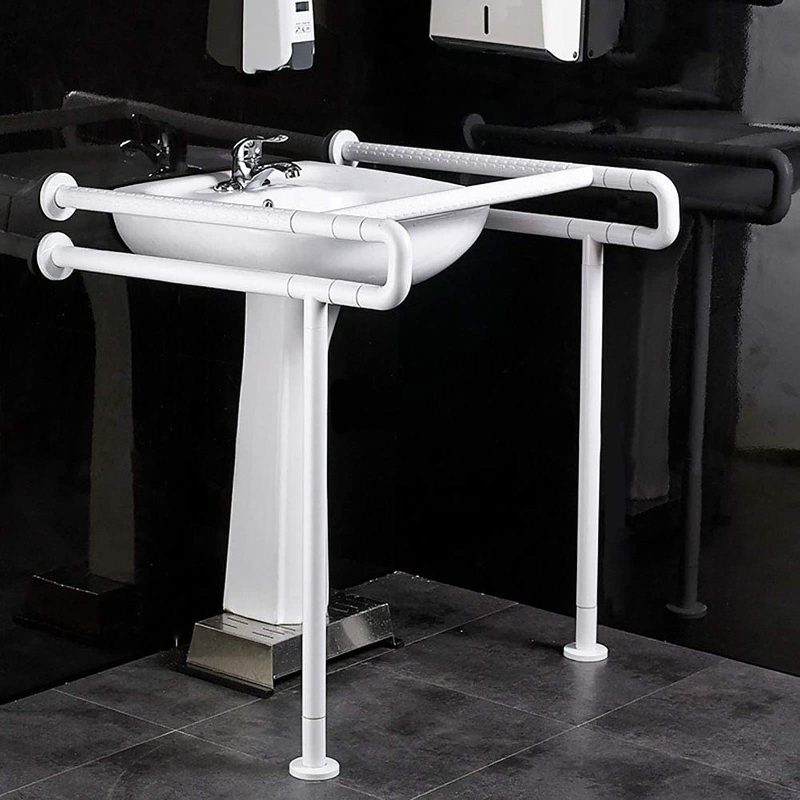 Barandilla de seguridad para baño, soporte antideslizante para lavabo, asidero de seguridad para lavabo, asidero y barandilla de seguridad para lavabo