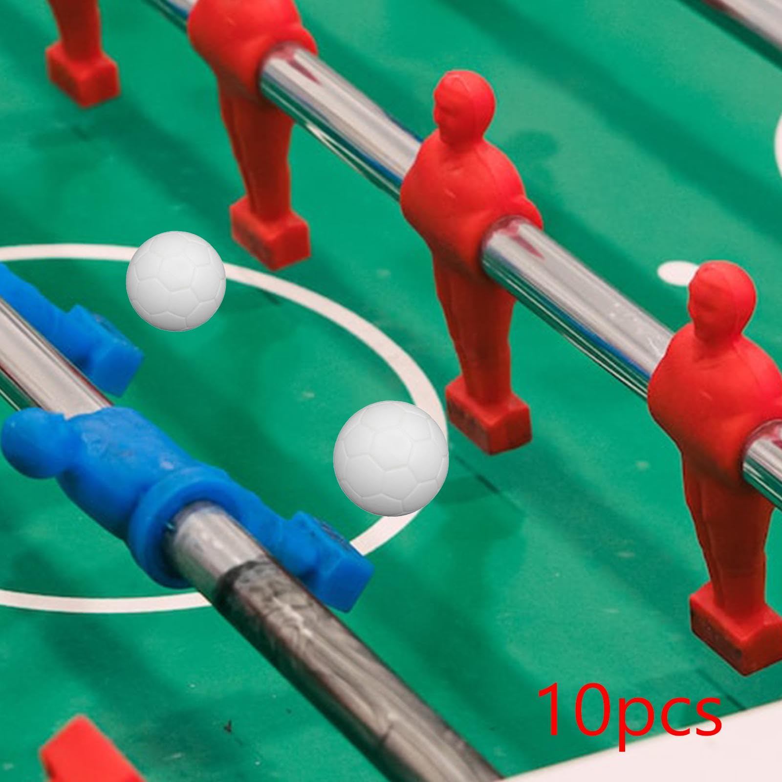 10 Piezas Pelotas de Futbolín Repuesto Accesorios Mesa Balón Mesa Pelotas Juego Rodaje Estable Material Hips Resistente Adecuadas para Salas de Juegos