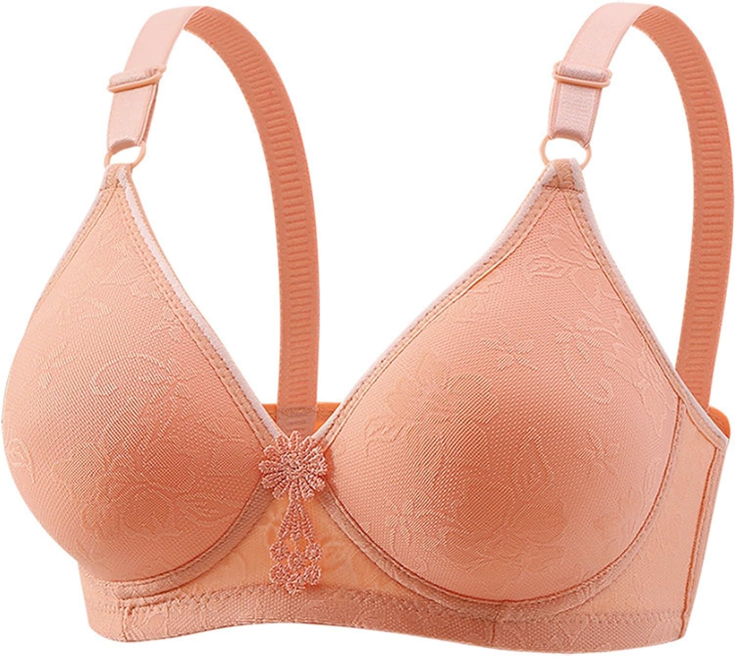 Women's No Underwire Bras Plus Size Comfort Soft Bras Supportive Bralettes Cute Breathable Wireless Bra Mark T Shirt