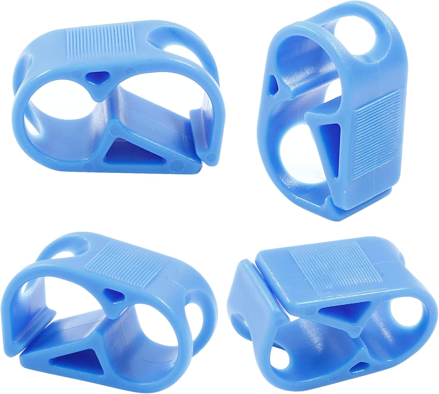 5 Pcs 1/4" - 5/16" Tube O.D. Plastic Tubing Clamps, Adjustable Tube Clamp Shut Off Hose Clamp, Laboratory Pinch Valve Flow Control Hose Clamp (Blue)