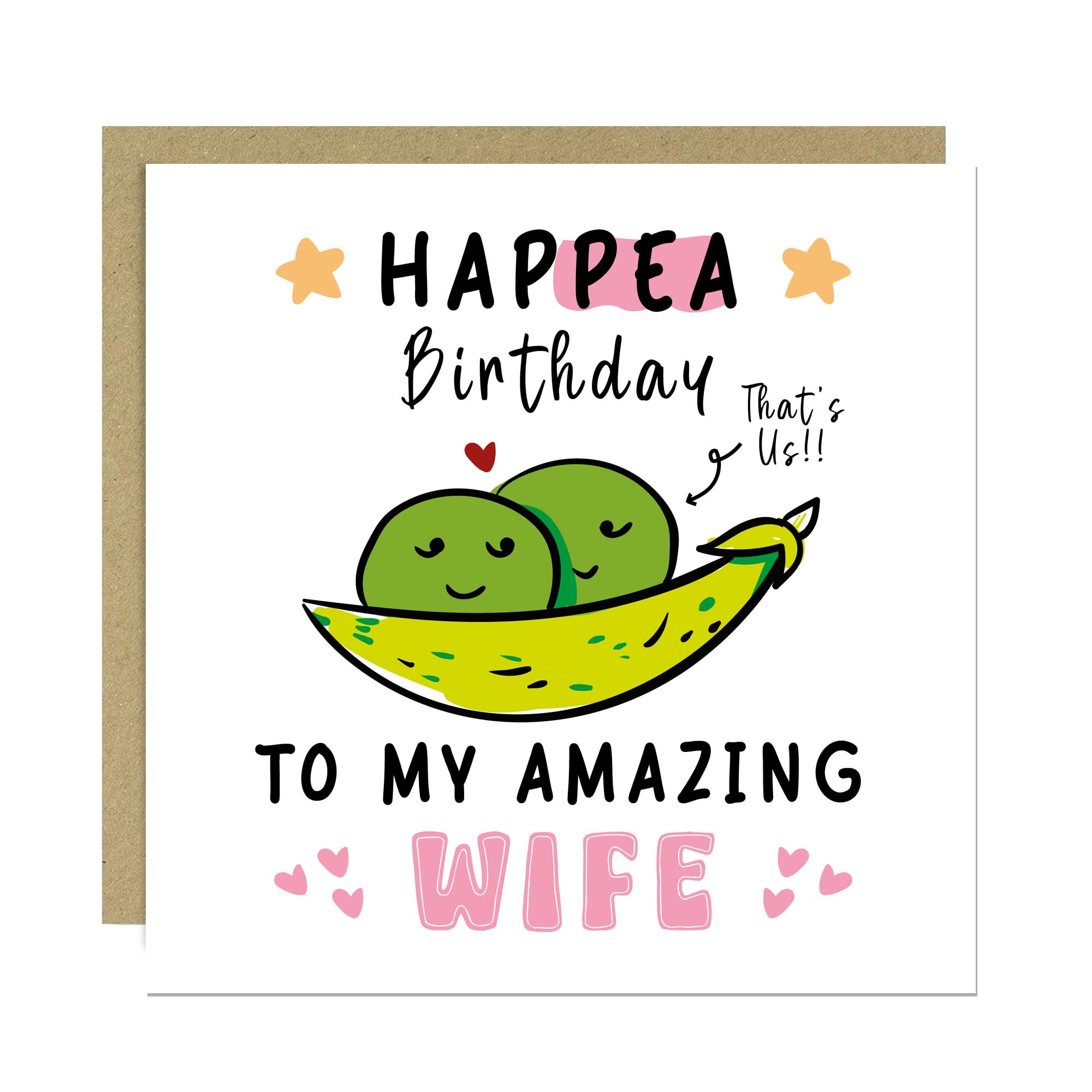 RED OCEAN Funny Happy Birthday Card For Wife With Kraft Envelope Included Amazing Wife Card Joke Humour Cards For Her From Husband Cute Cards