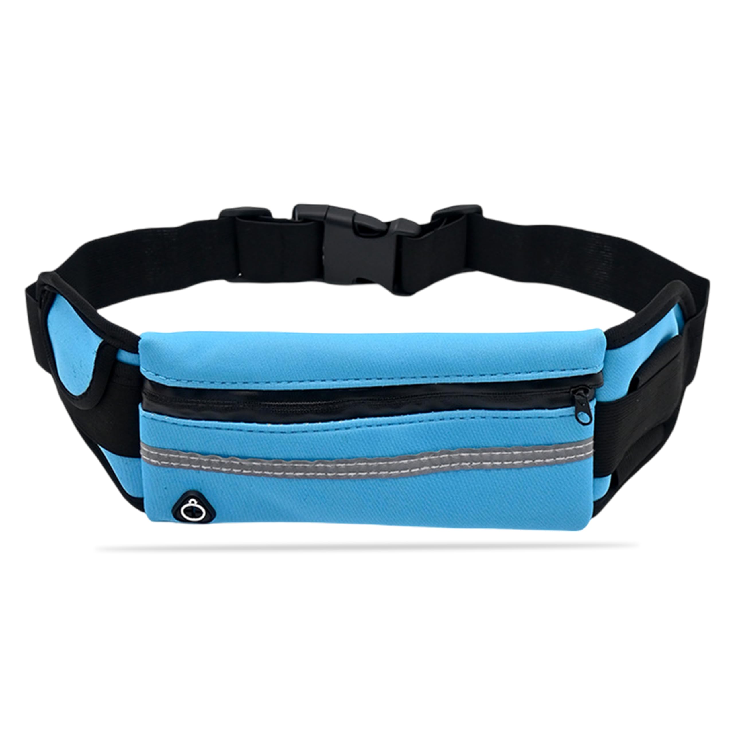 Kraptick Running Waist Belt | Adjustable, Waterproof & Sweatproof Jogging Belt | Sports Waist Pouch for Phone, Keys & Money | Lightweight Fitness Belt for Running, Gym, Cycling & Walking (Blue)-image-32