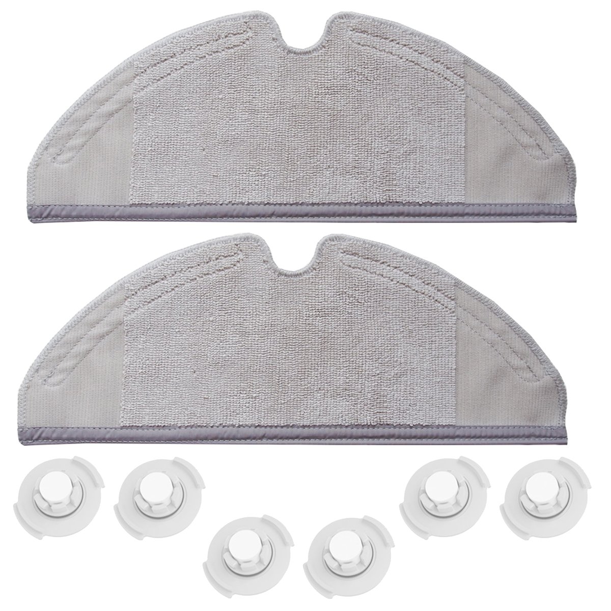 6 filtres d'eau et 2 chiffons microfibre pour aspirateur robot Xiaomi Roborock