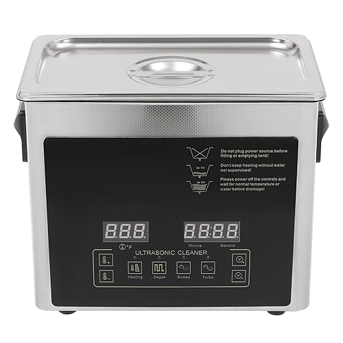 Limpiador ultrasónico de prótesis, Máquina limpiadora de joyas de laboratorio de 3.2L, Limpieza de gafas ultra sónico SUS304, Carburador grande