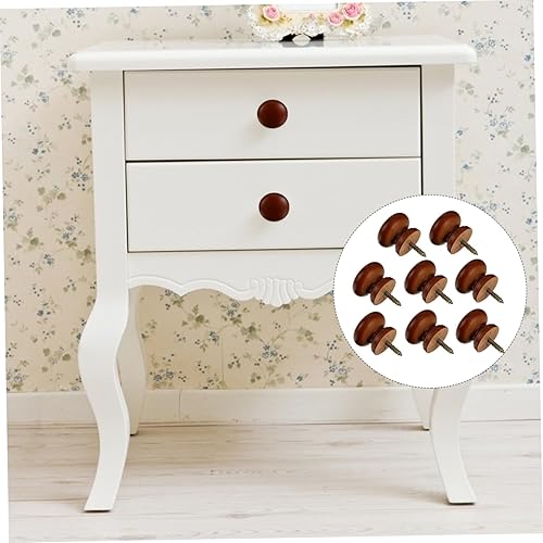 Miniatura 7 de DOITOOL 8 piezas de mango de madera maciza autorroscante, mini tocador de cocina, perillas de puerta de armario de cocina, pomos de cajón de