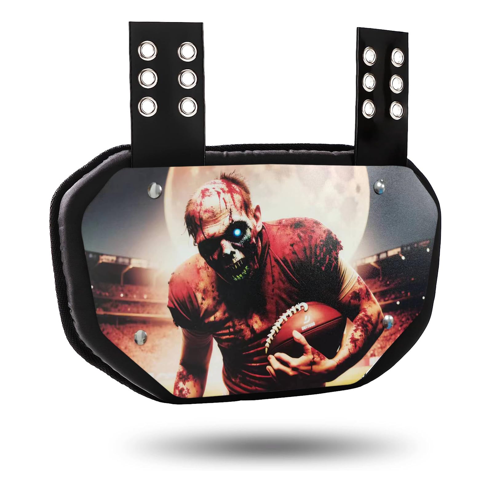 Football Back Plate Lower Backplate for Shoulder Pads Rear Lower Back Protector Hard Outer Shell & Contoured Foam for Youth