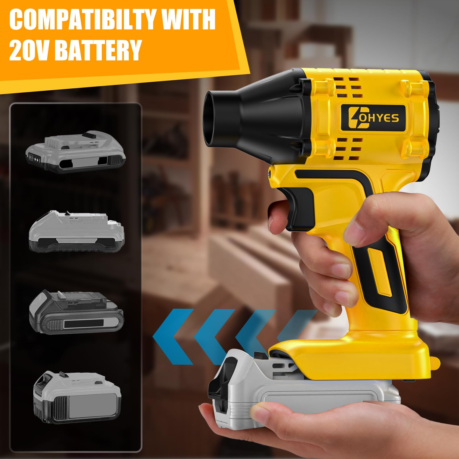Cordless Air Pump Air Duster For DeWalt 20V Max Battery(Battery Not - View #4