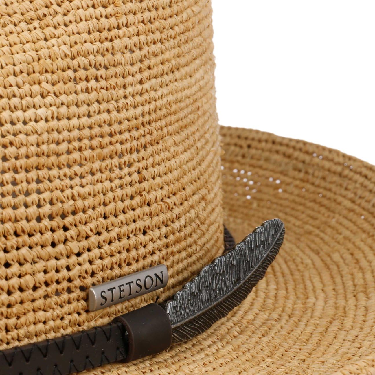 STETSON Daleport Fedora kapelusz slomkowy z bawelniana podszewka i skorzanym paskiem Meski Wiosna Lato