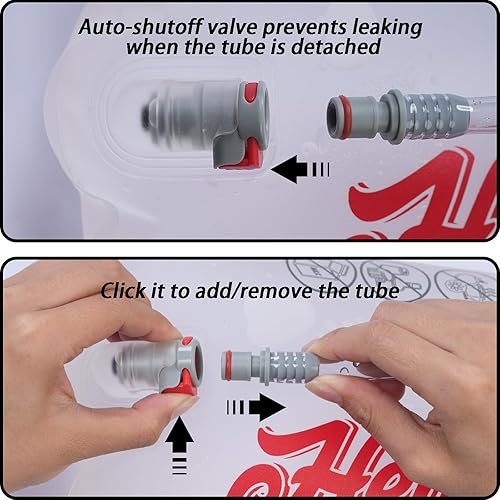 Miniatura 3 de Bolsa de hidratación de 2 litros, depósito de agua a prueba de fugas con funda aislada, bolsa de almacenamiento de agua militar sin BPA, bolsa de