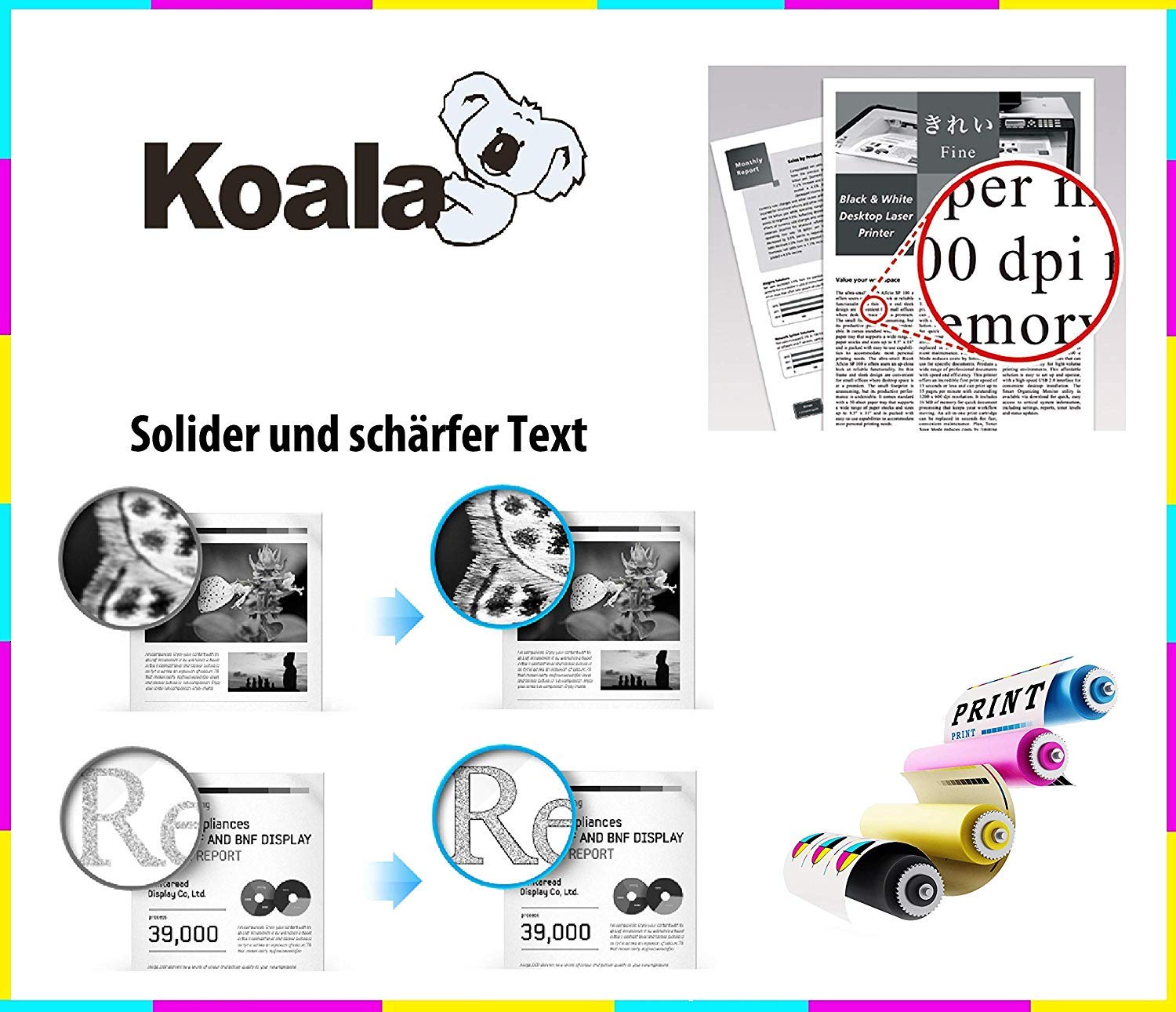 Koala Compatibili Cartucce Toner Sostituzione per Brother TN241 TN245 für MFC-9332CDW DCP-9022CDW HL-3142CW HL-3152CDW MFC-9142CDN HL-3140CW HL-3172CDW DCP-9020CDW Stampante, Pacco din 5