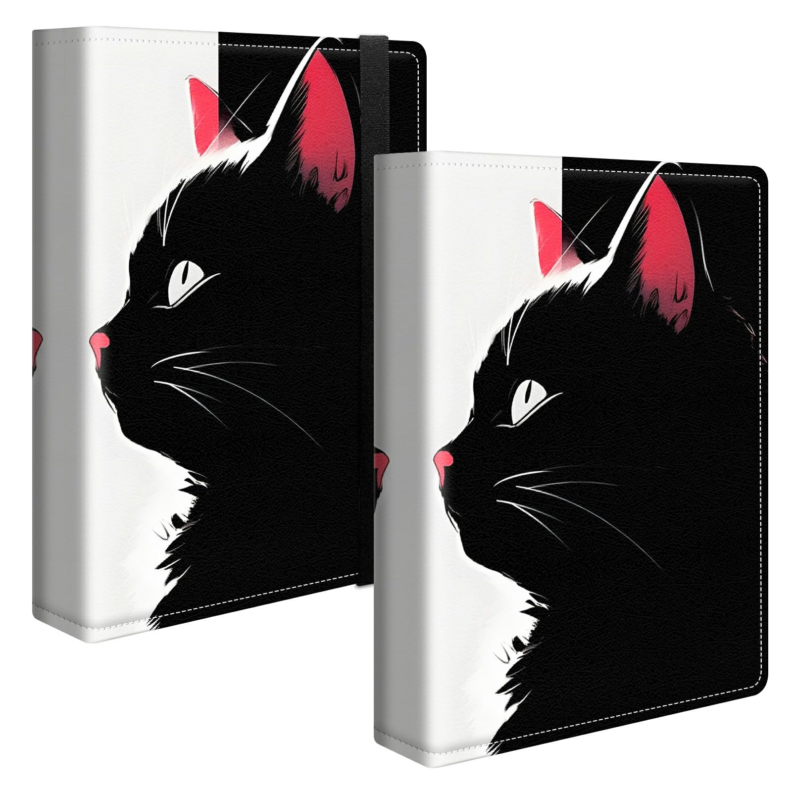 Black Cat Photo Album 4x6 120 Pockets Photos with Strong Elastic Band, Small Mini Albums Sheet Protector Folder for Photos, Album for Family Wedding Anniversary Baby Women Men Vacation Gift