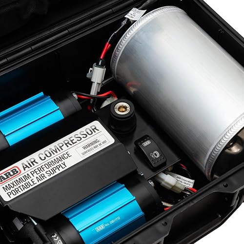 Miniatura 5 de ARB CKMTP12 ARB505 10000011 Compresor de aire portátil de doble motor de 12 voltios con deflador E-Z y kit de neumáticos de sello de velocidad